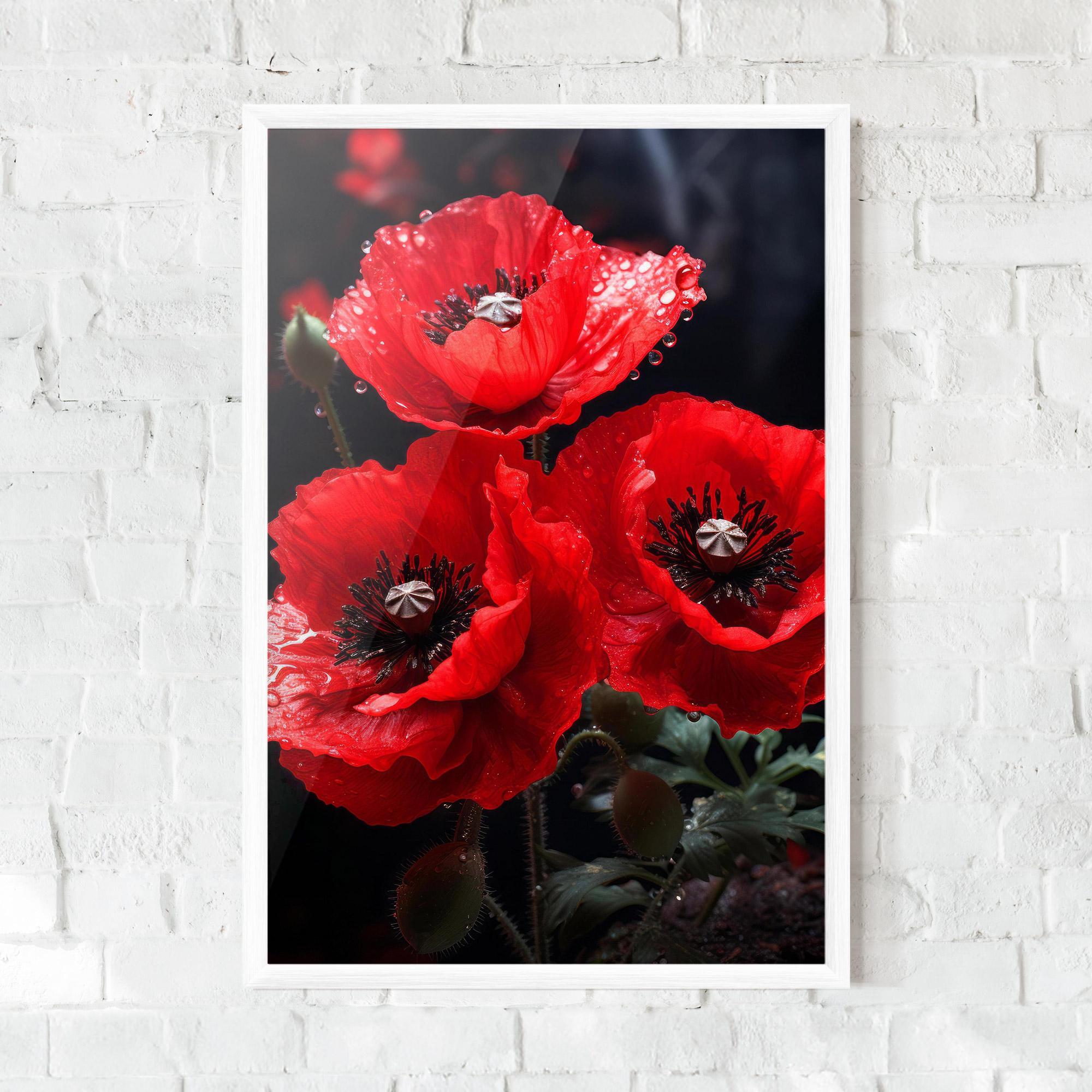 Keretezett Poszter Red Poppy mockup 0