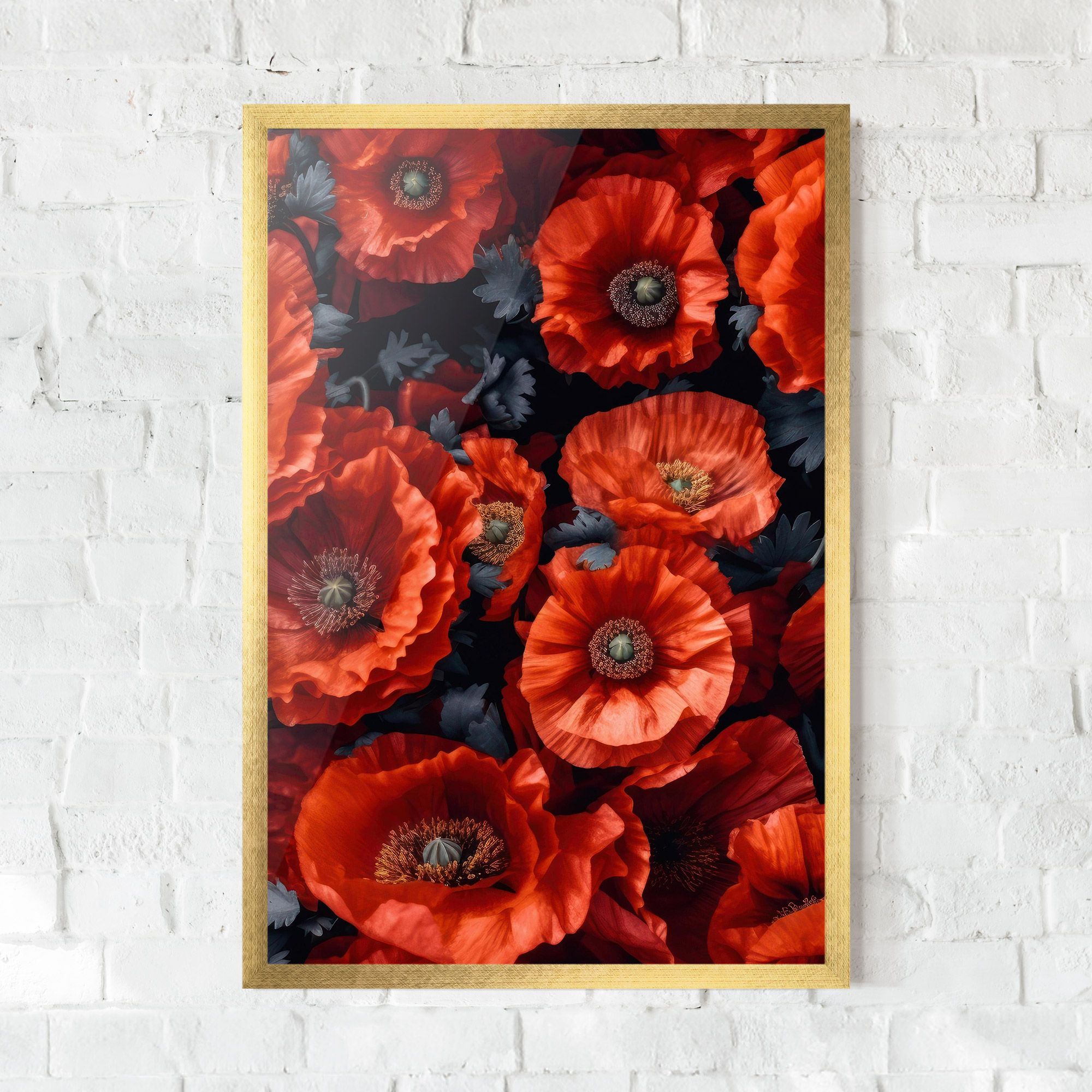 Black Red Poppies mockup 0