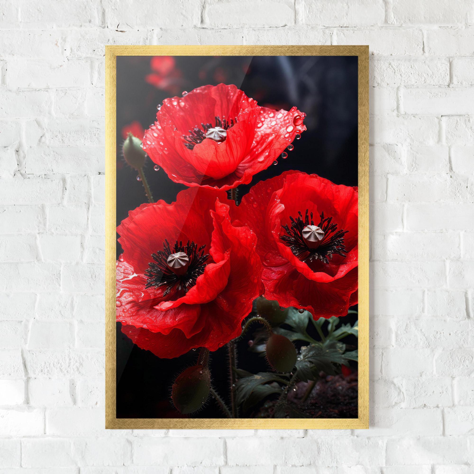 Keretezett Poszter Red Poppy mockup 0