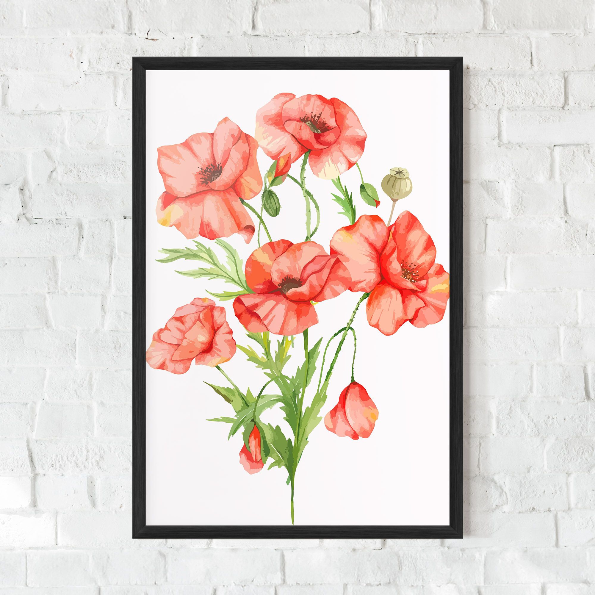 Red Pastel Poppy mockup 0