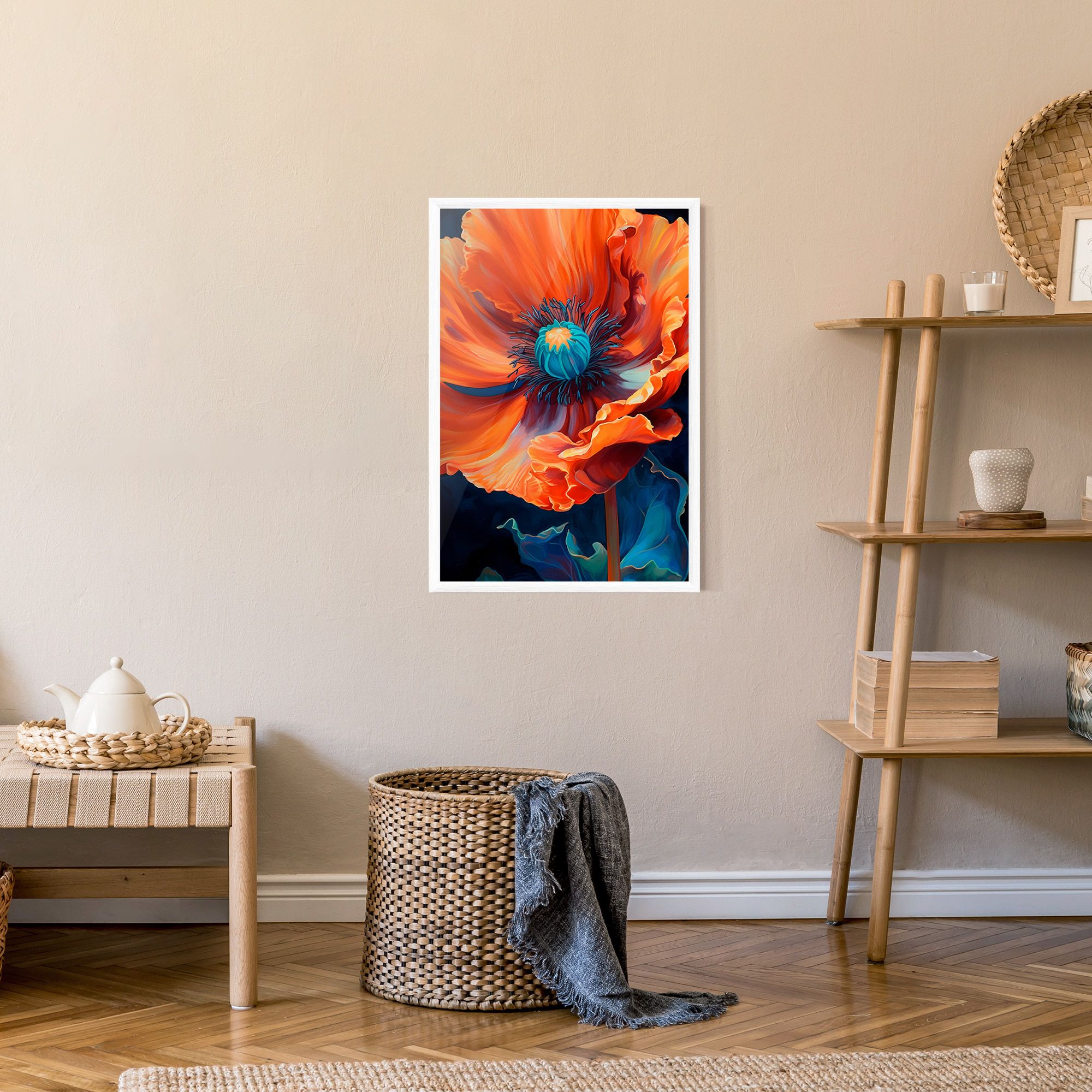 Orange Blue Poppy mockup 9