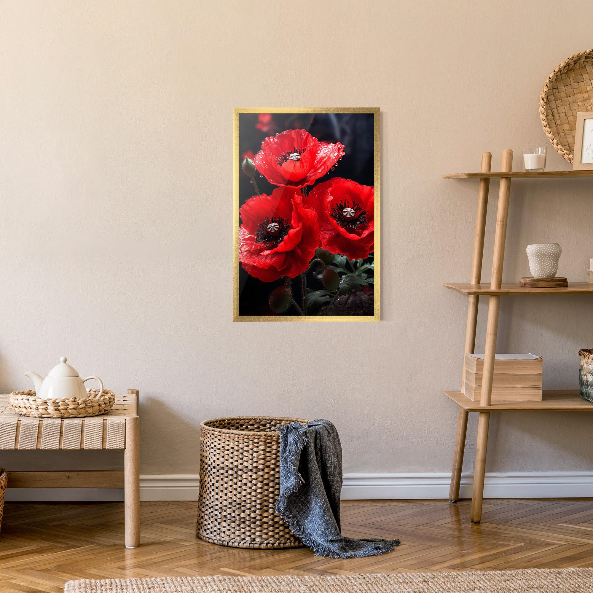 Keretezett Poszter Red Poppy mockup 9
