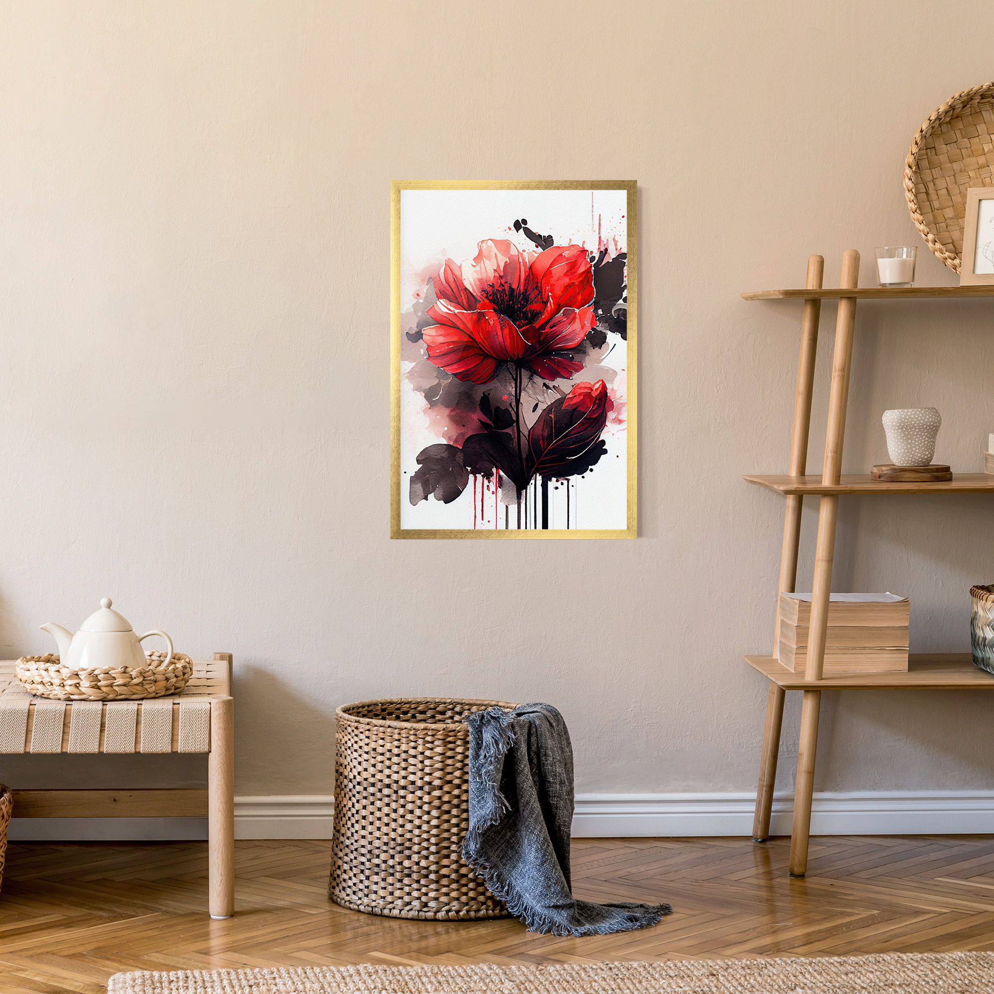 Watercolor Poppy mockup 9