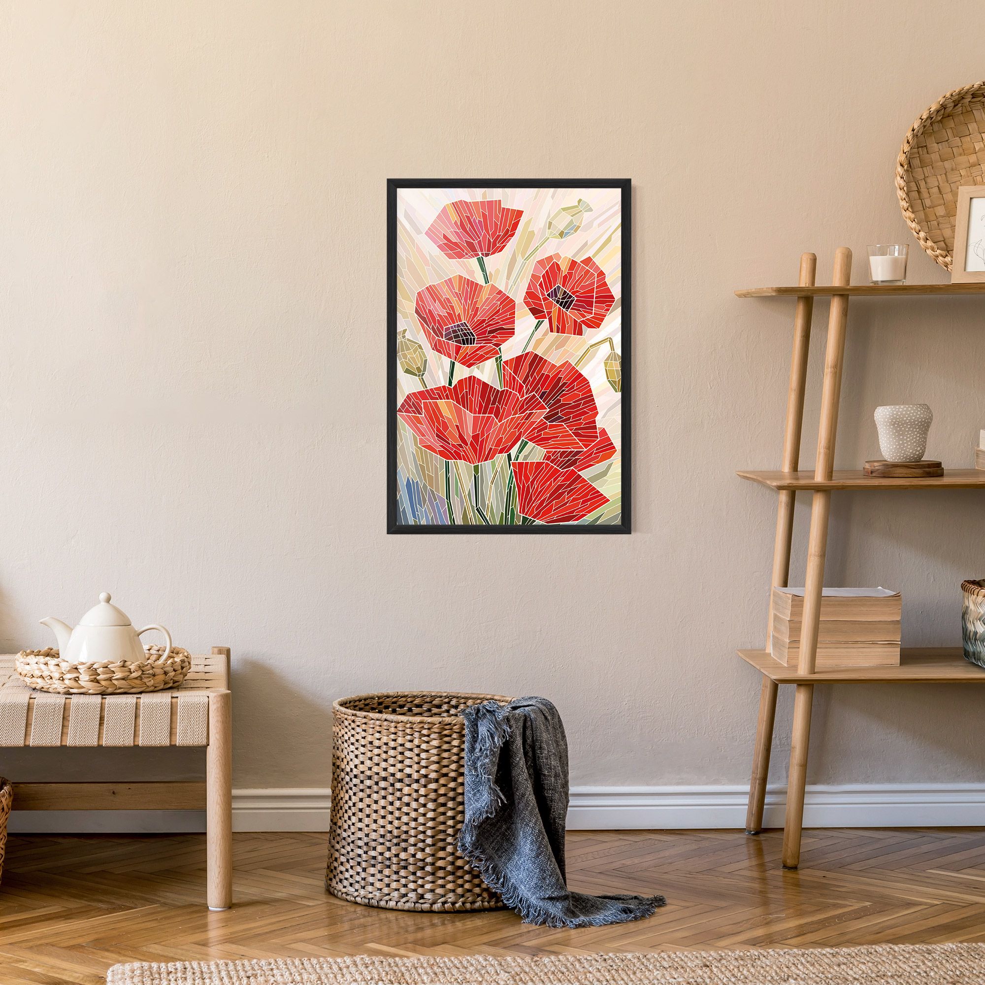 Poppy Stained Glass mockup 9