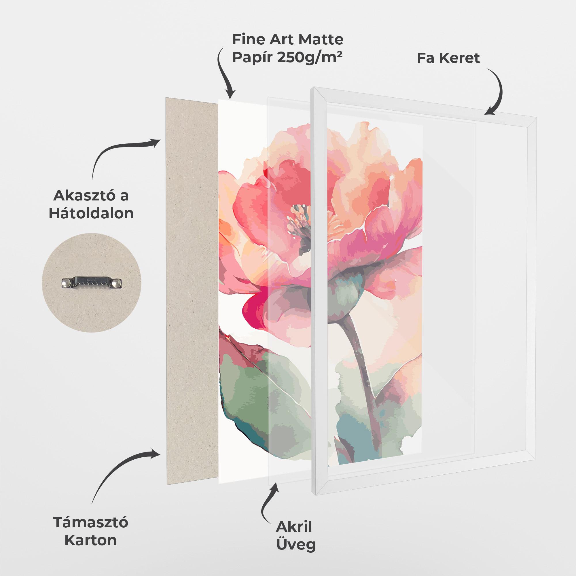 Keretezett Poszter Pastel Poppy mockup 1