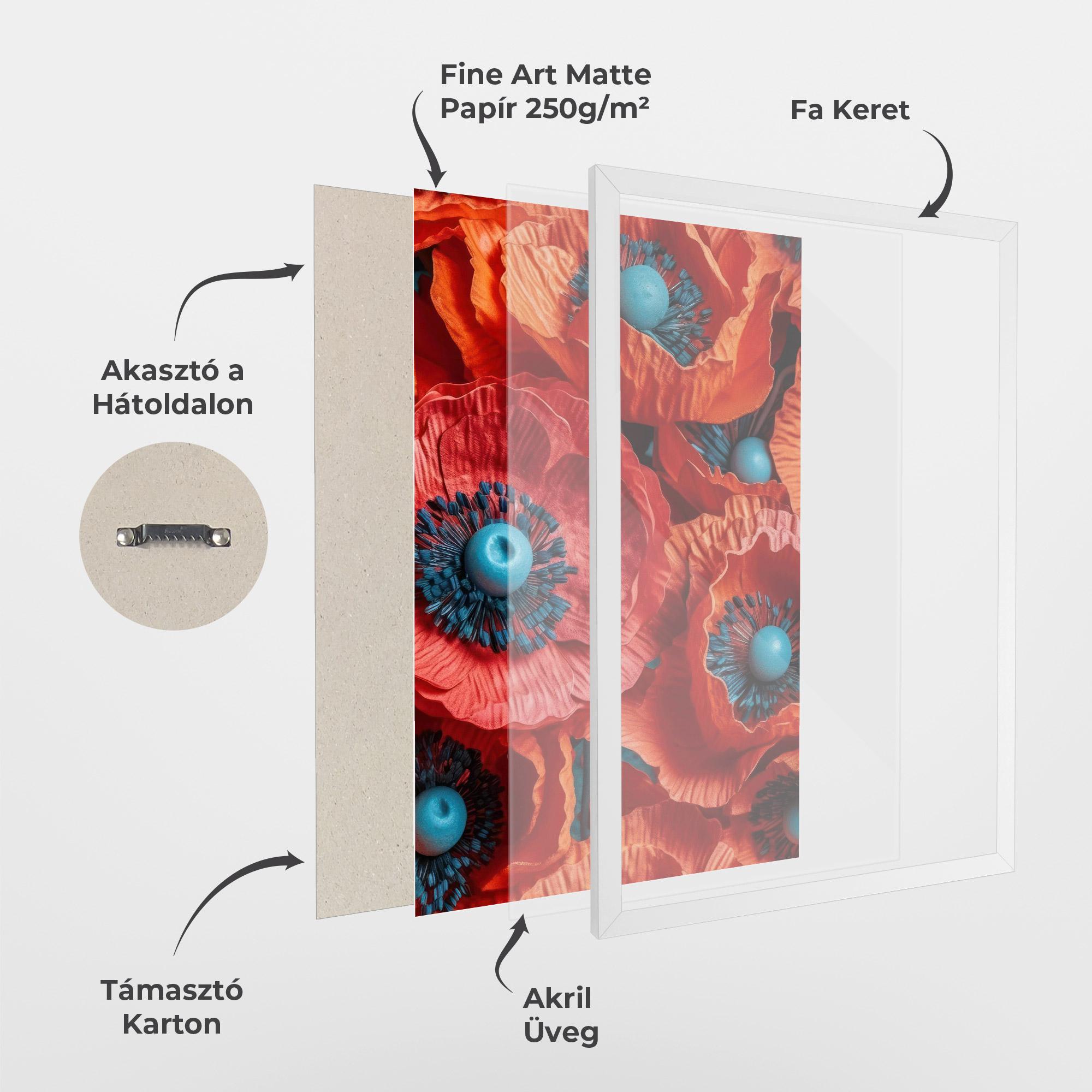 Keretezett Poszter Poppy Close Up mockup 1