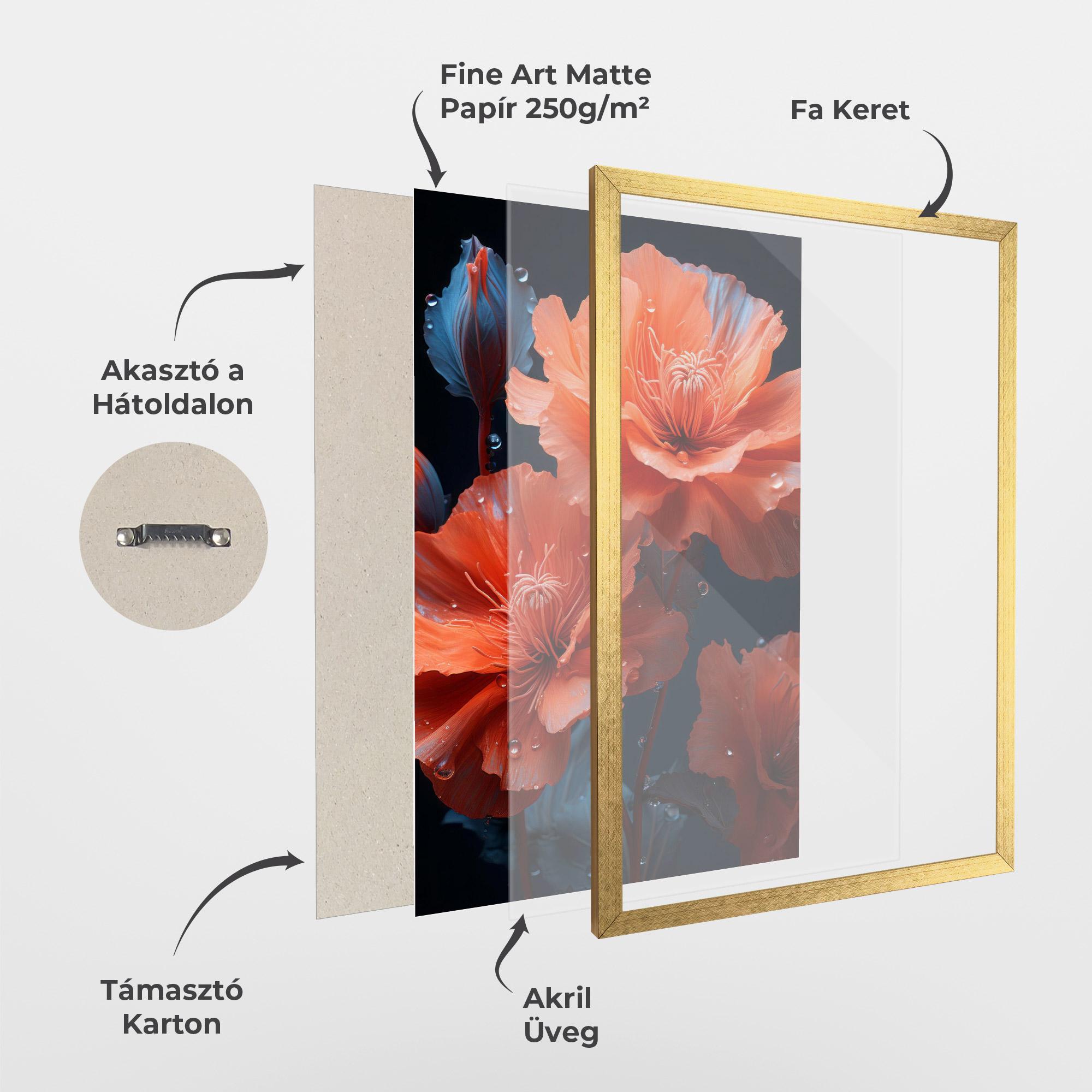 Keretezett Poszter Orange Poppy mockup 1