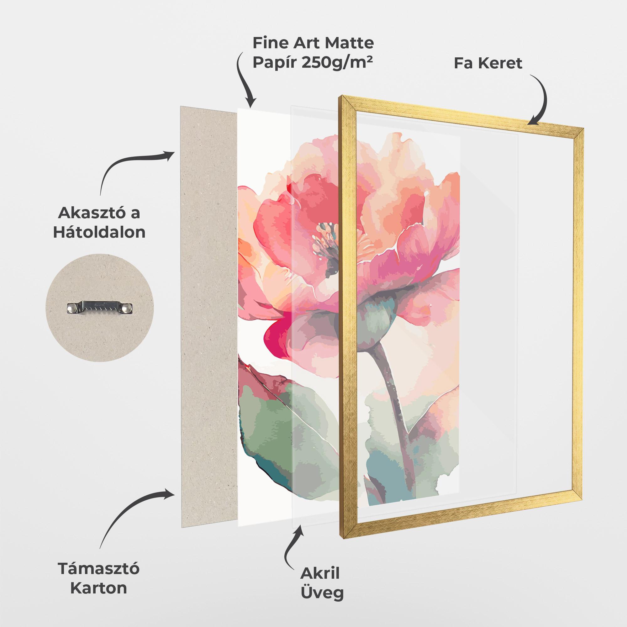 Keretezett Poszter Pastel Poppy mockup 1