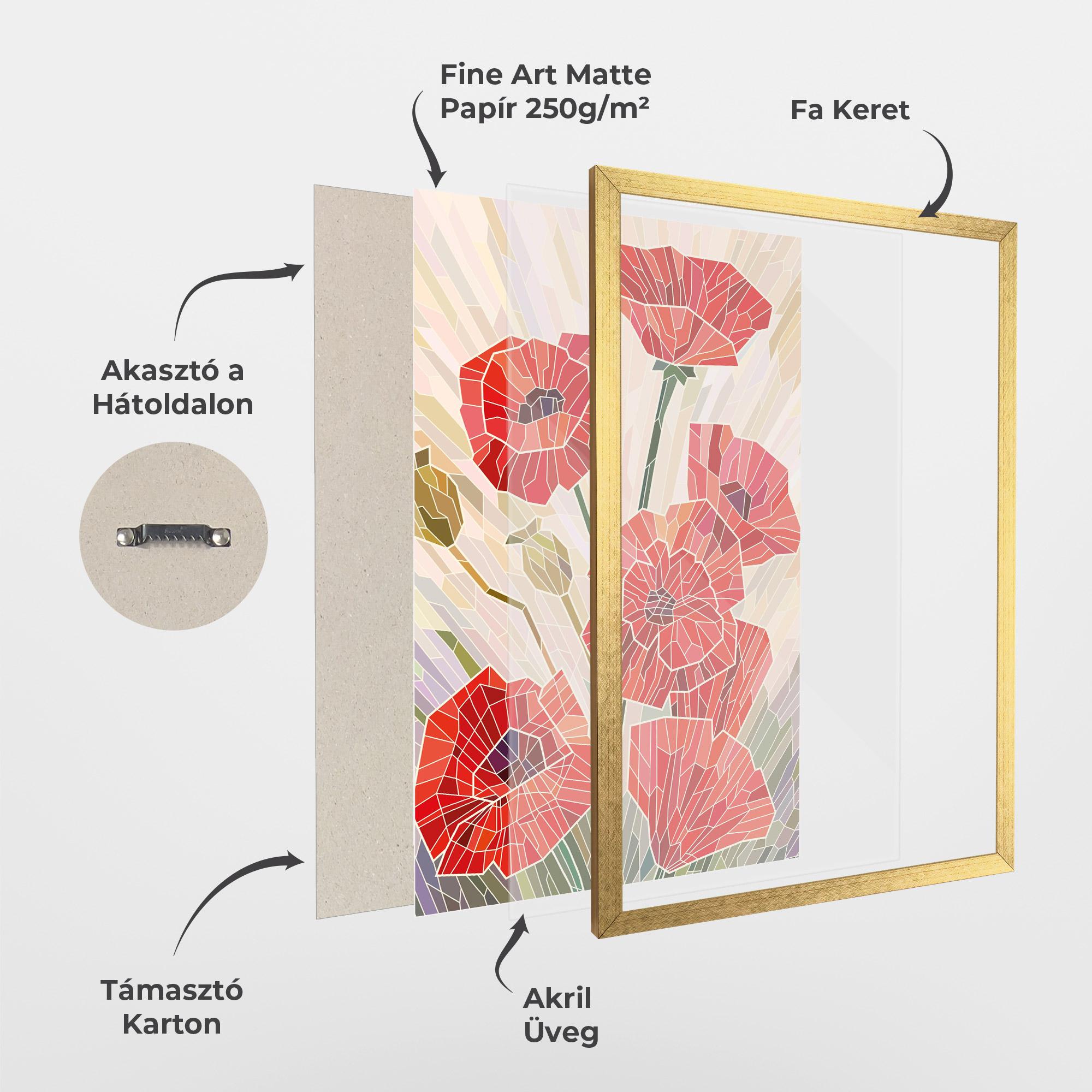 Keretezett Poszter Poppy Glass mockup 1