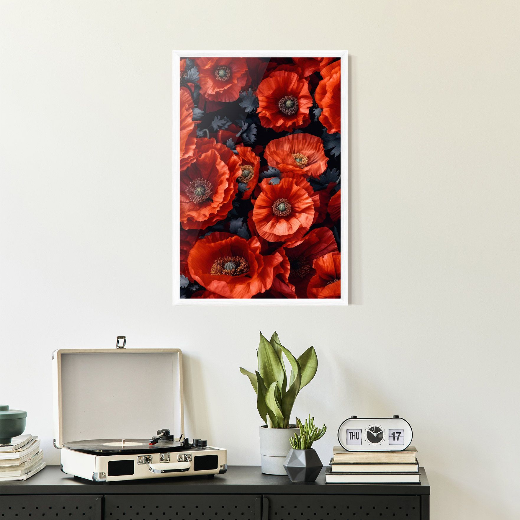 Black Red Poppies mockup 2