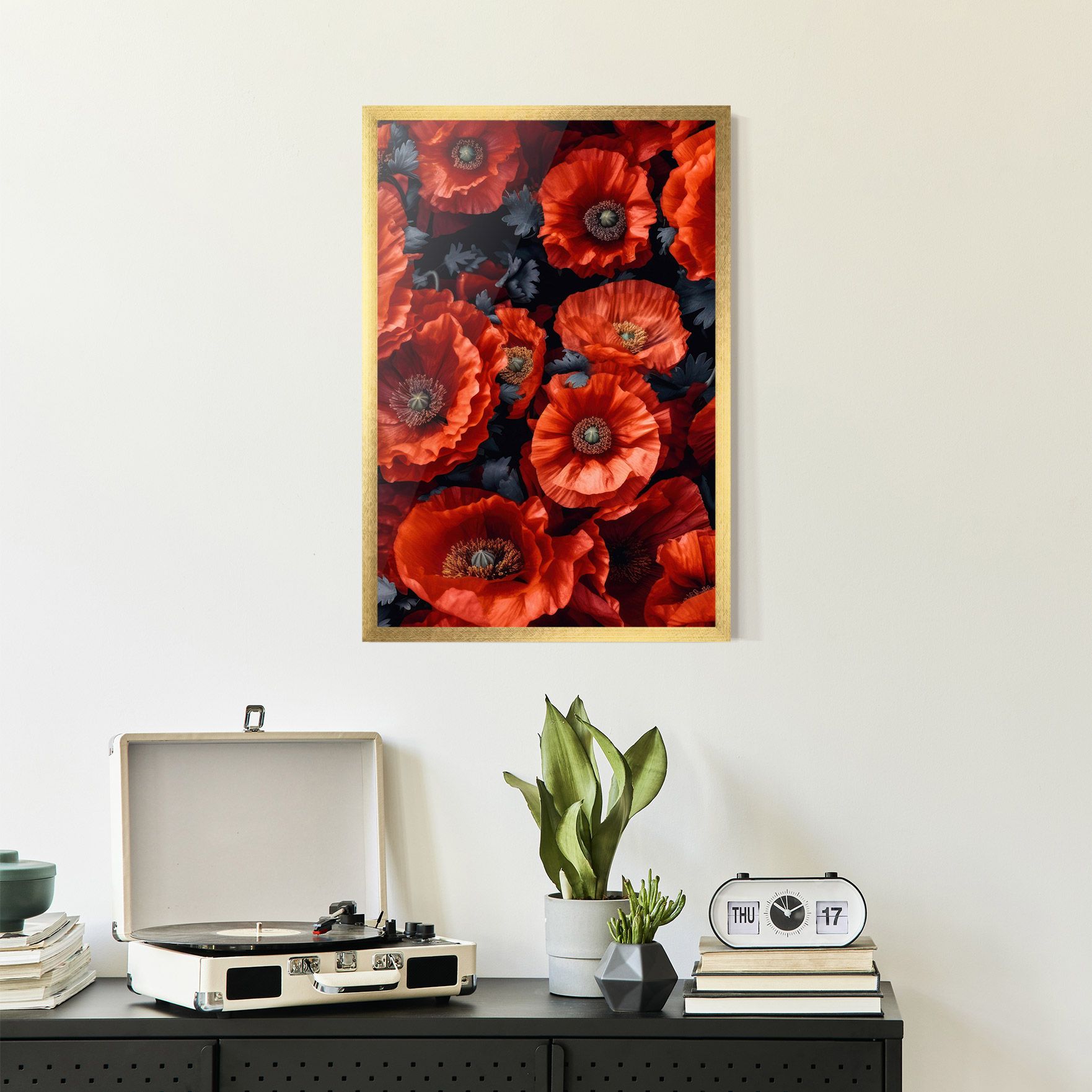 Black Red Poppies mockup 2