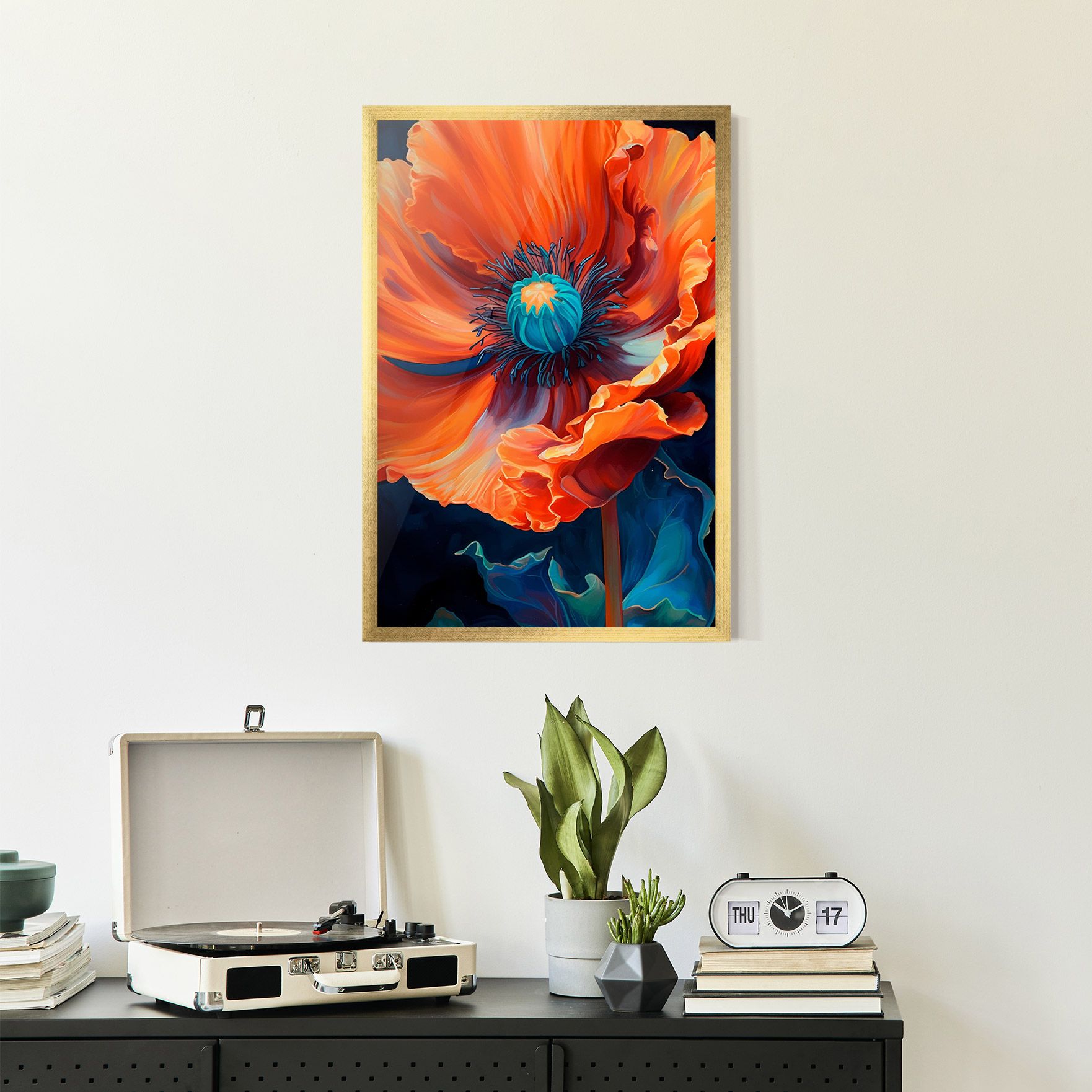 Orange Blue Poppy mockup 2