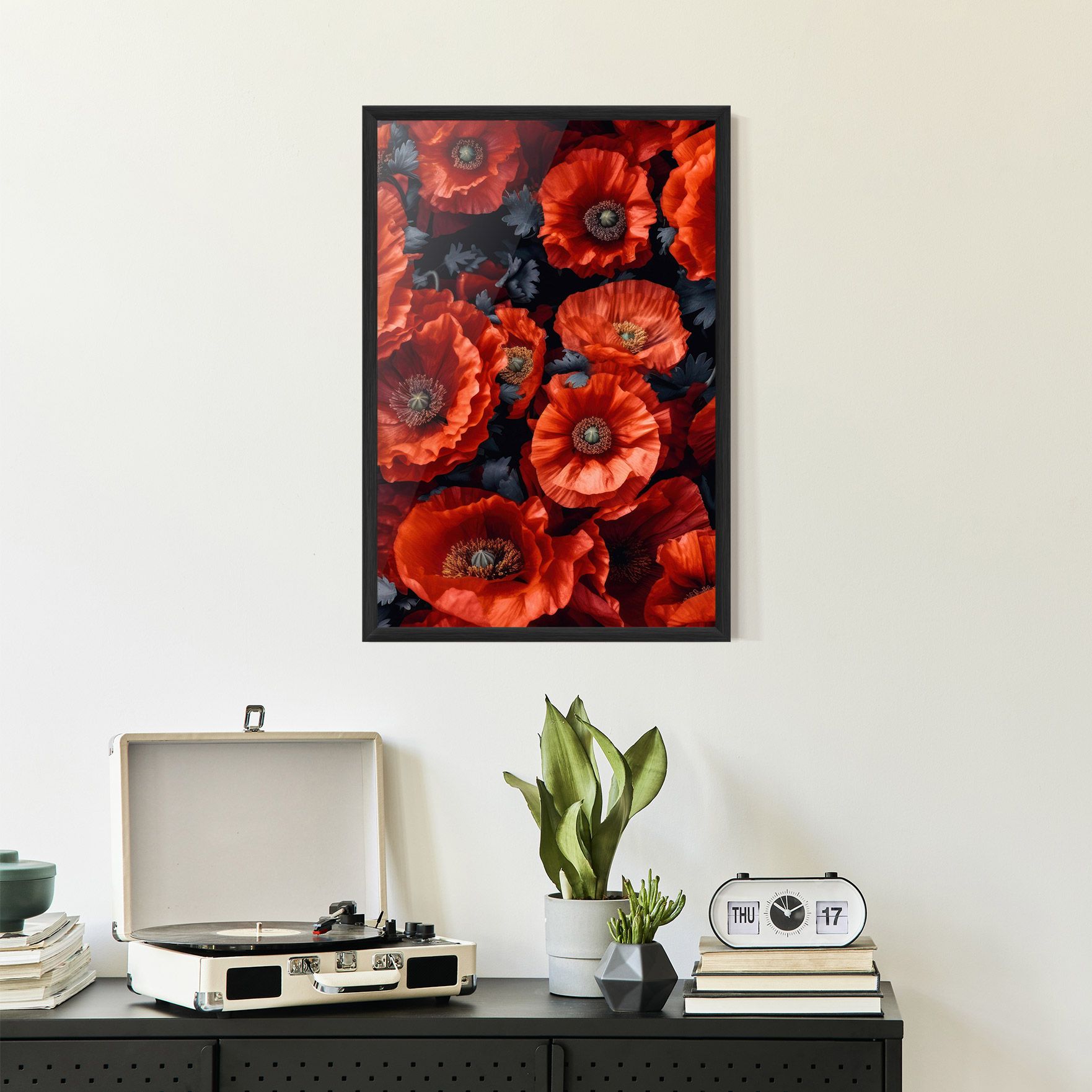 Black Red Poppies mockup 2