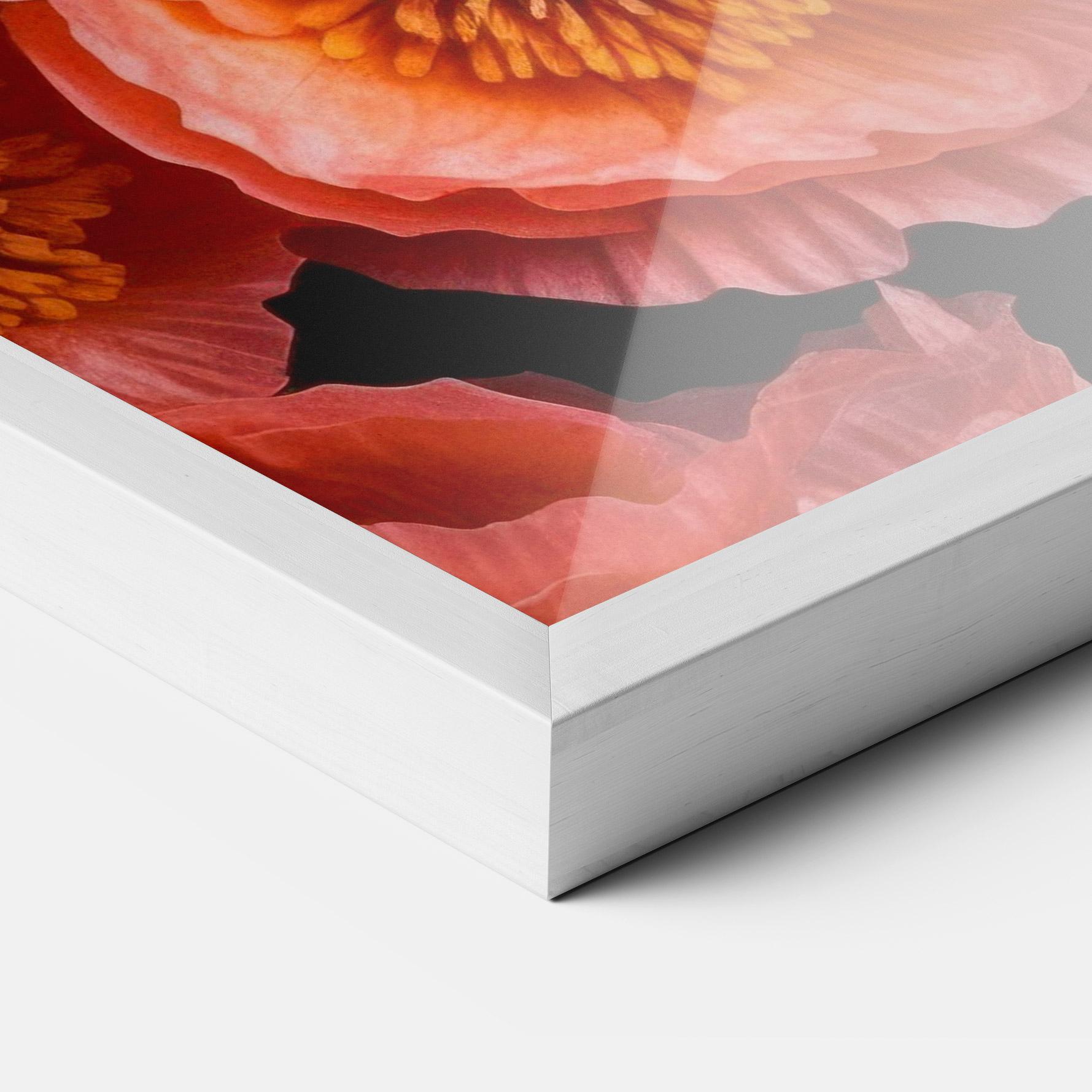 Keretezett Poszter Light Red Poppies mockup 3