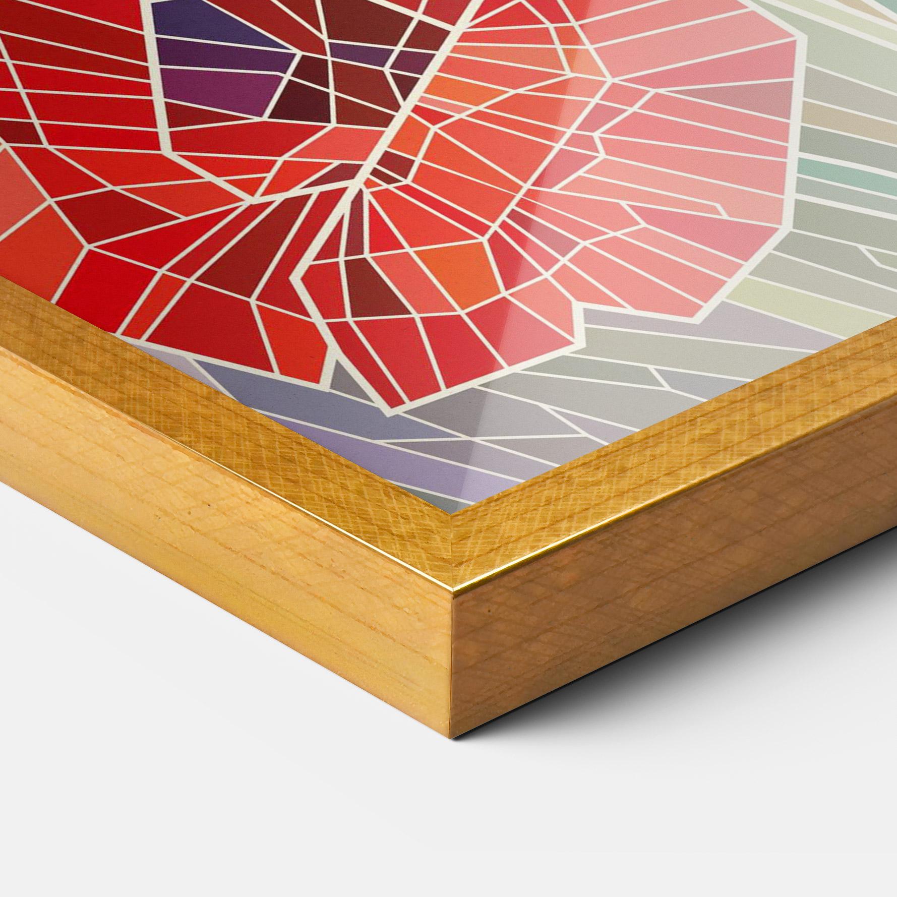 Keretezett Poszter Poppy Glass mockup 3