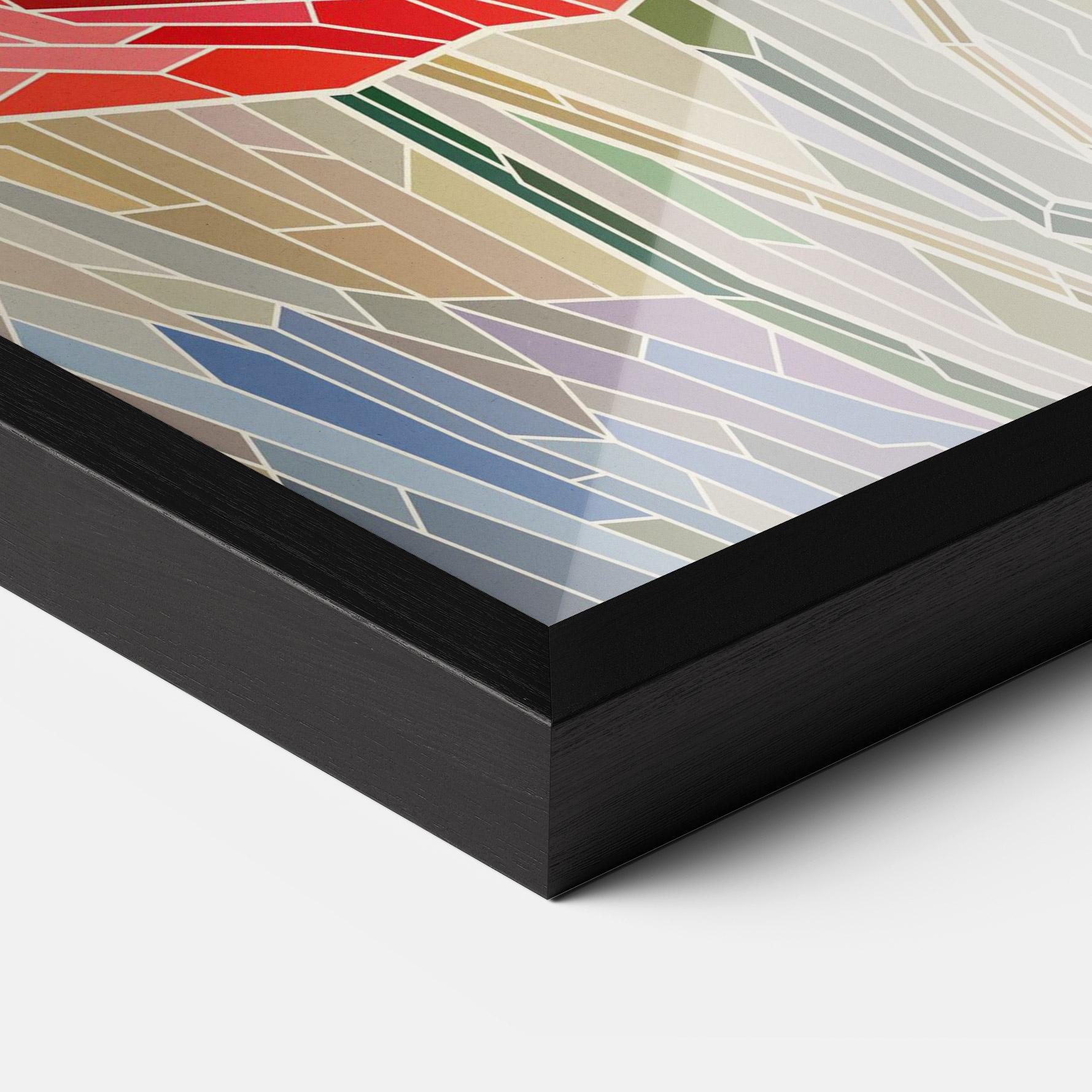 Keretezett Poszter Poppy Stained Glass mockup 3