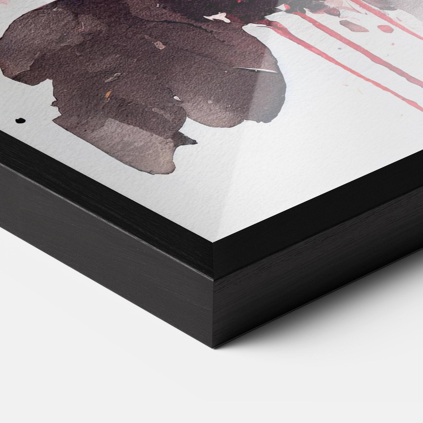 Keretezett Poszter Watercolor Poppy mockup 3