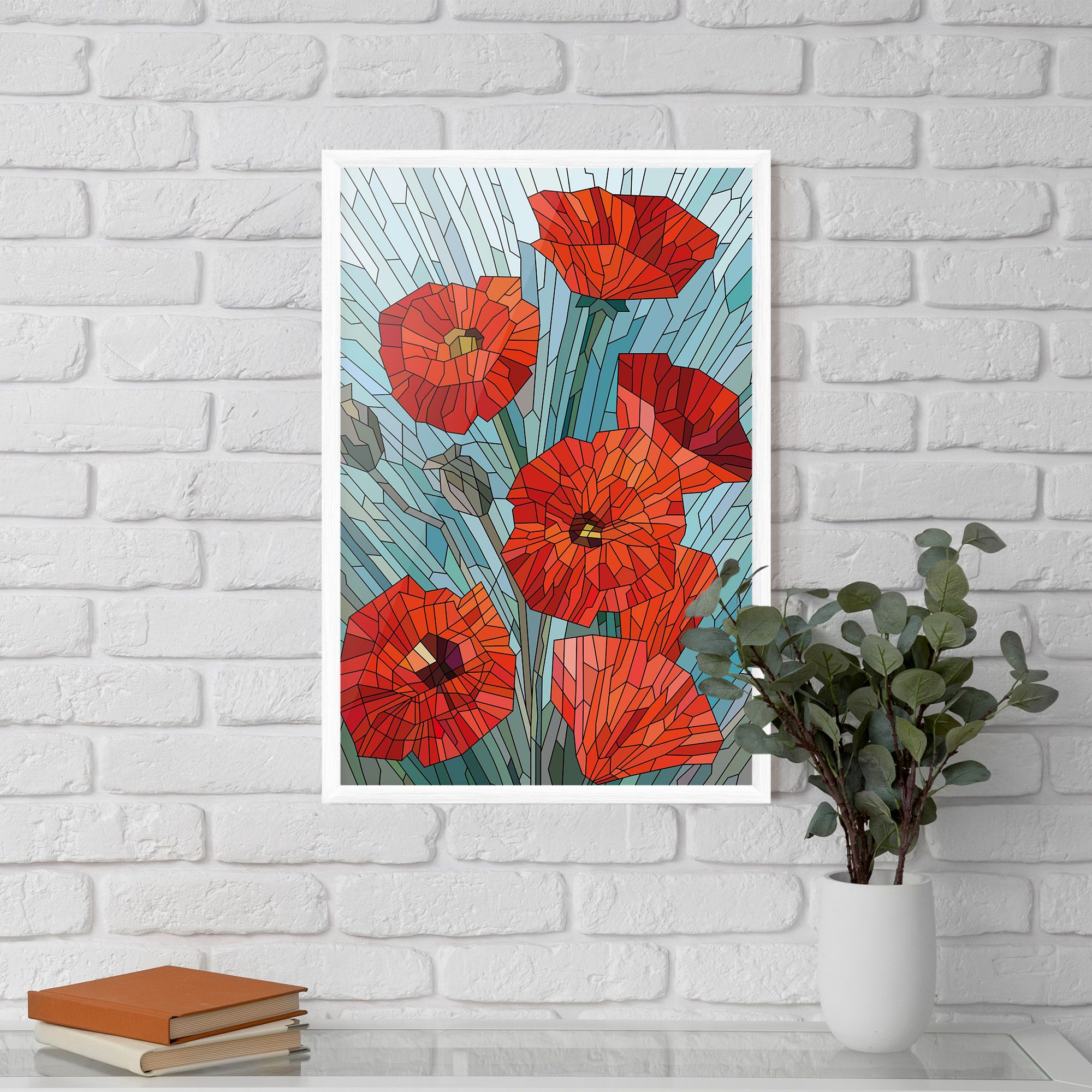 Blue Glass Poppy mockup 5