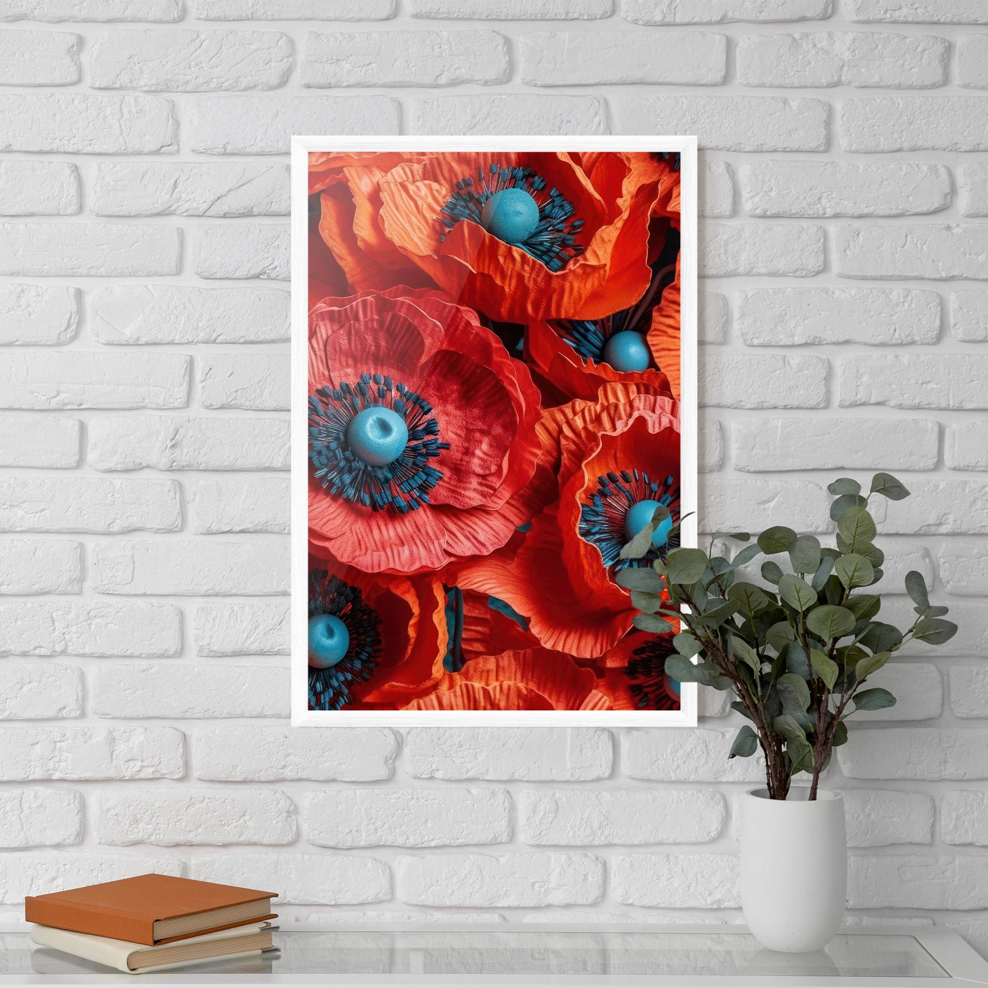 Keretezett Poszter Poppy Close Up mockup 5