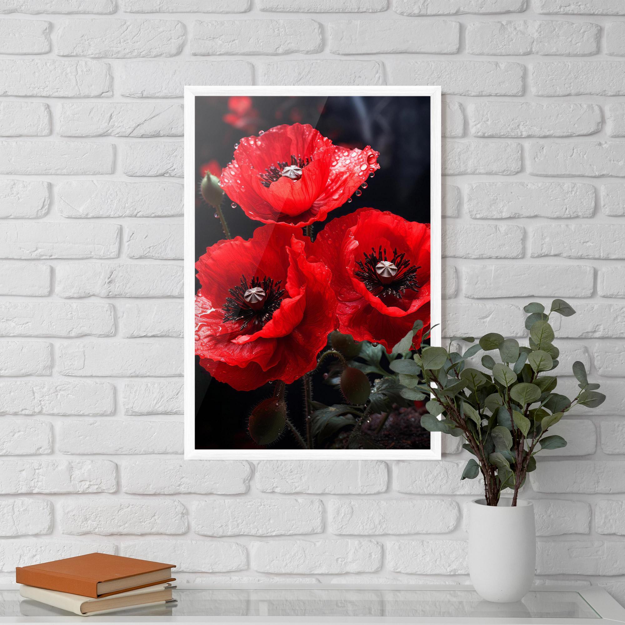 Keretezett Poszter Red Poppy mockup 5