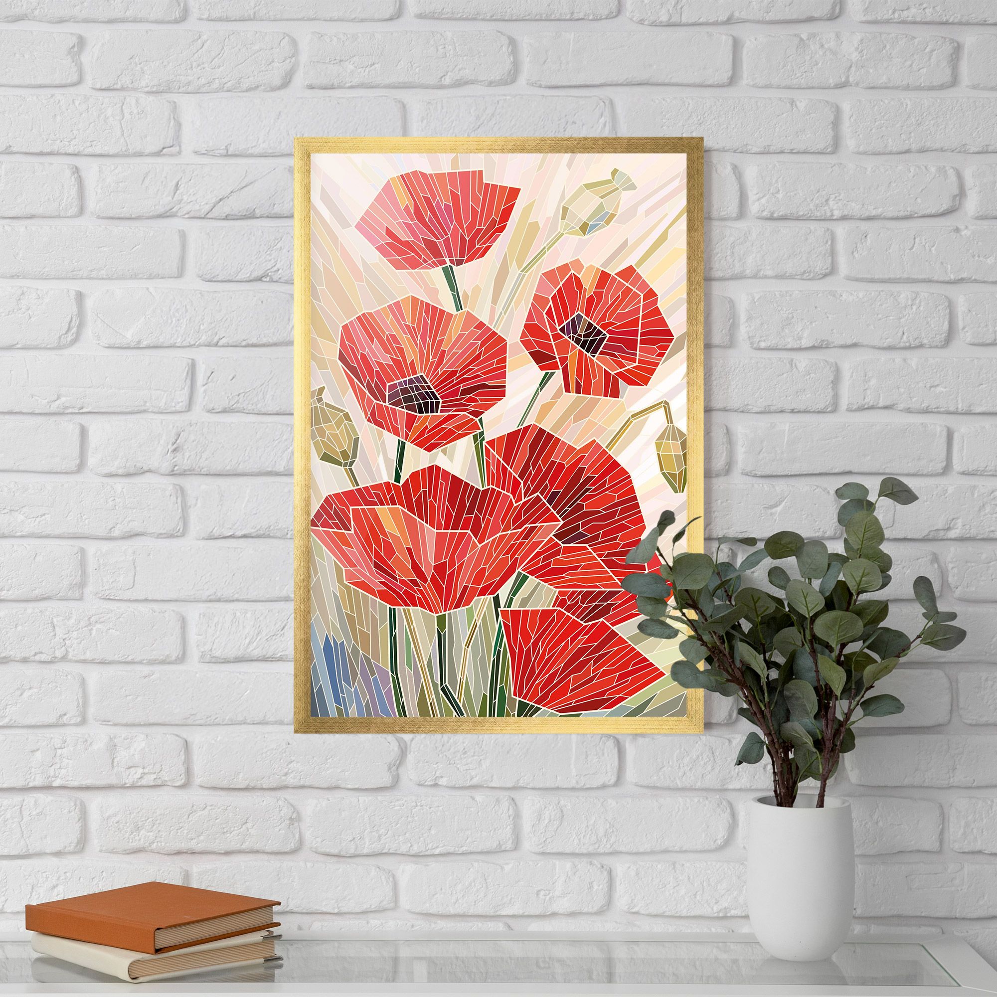 Poppy Stained Glass mockup 5