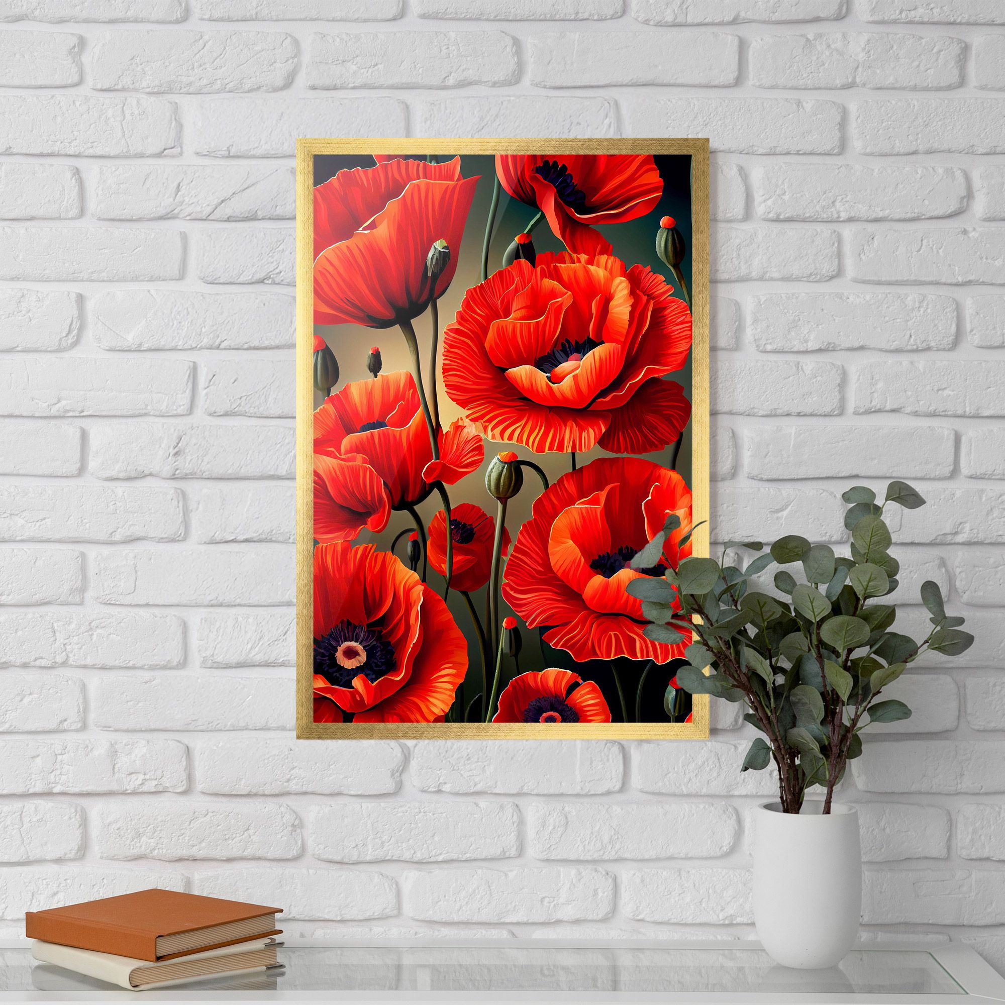 Pretty Poppy On Green mockup 5