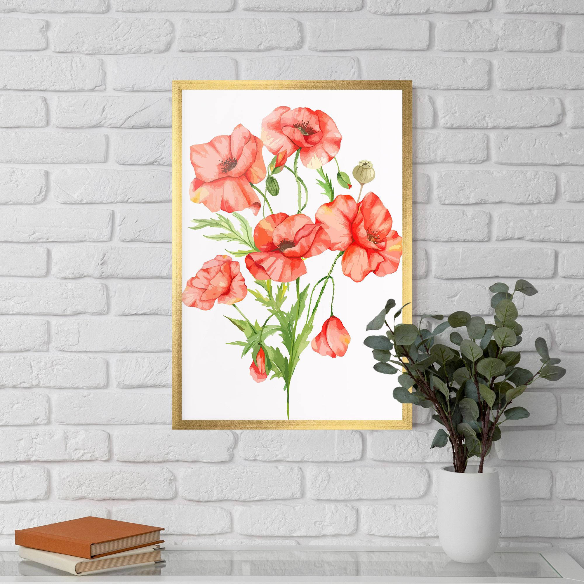 Red Pastel Poppy mockup 5