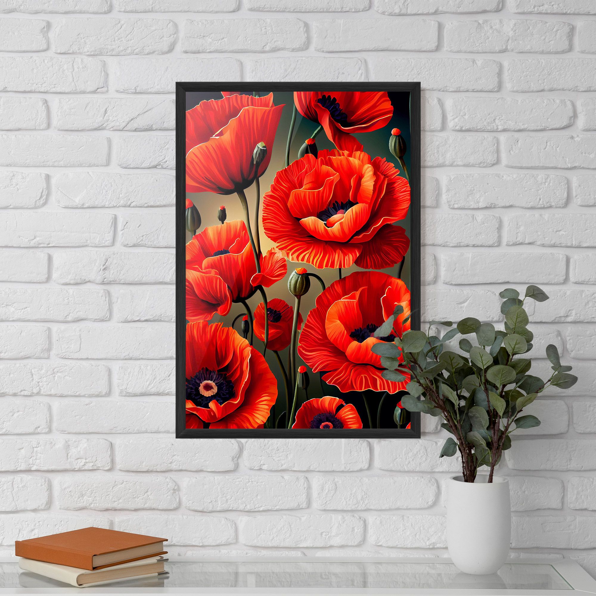 Pretty Poppy On Green mockup 5