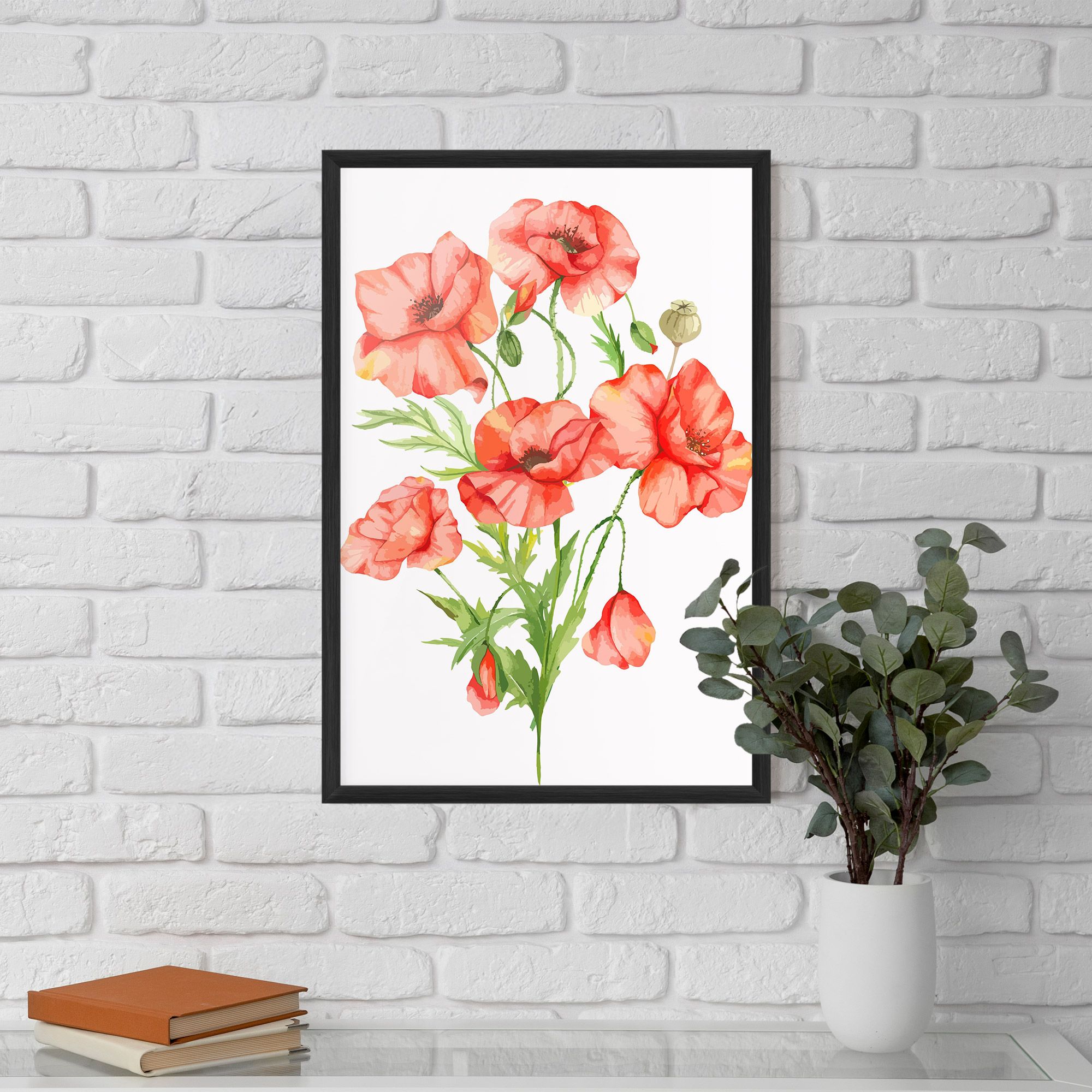 Red Pastel Poppy mockup 5