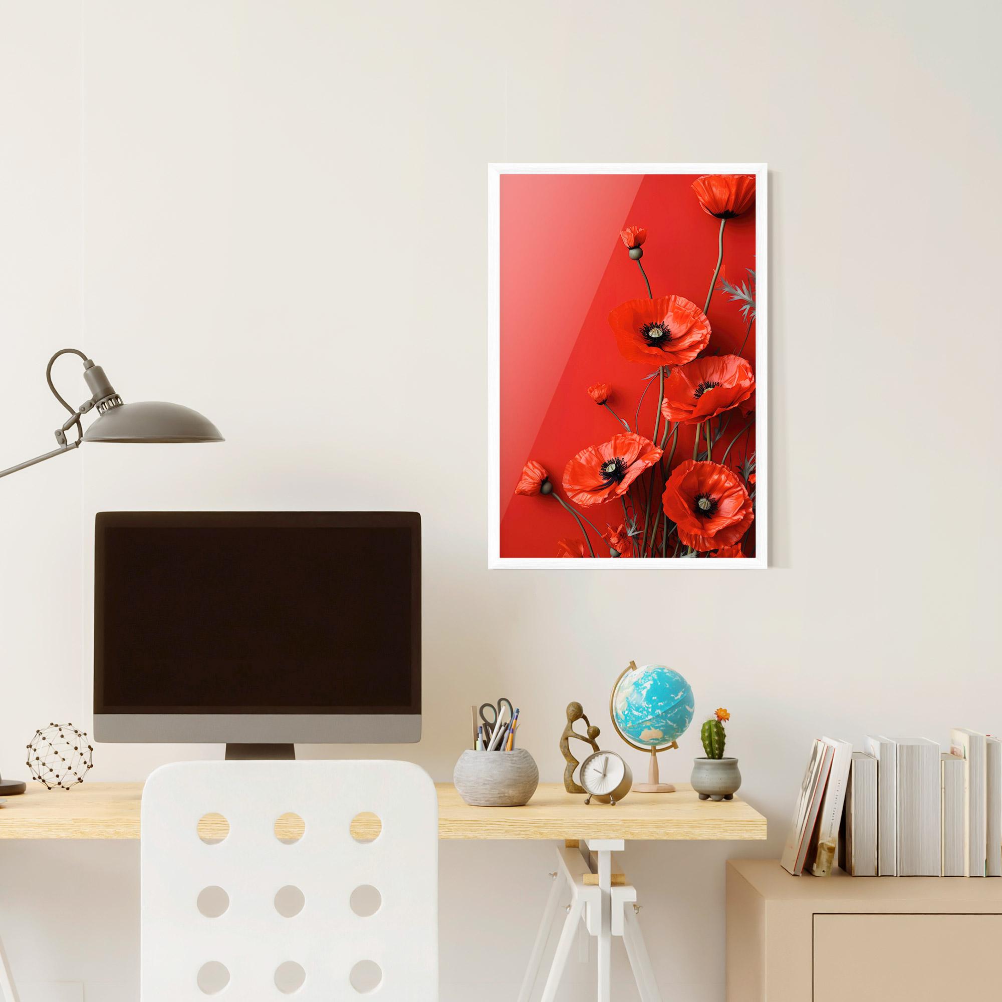 Keretezett Poszter Poppies On The Table mockup 6