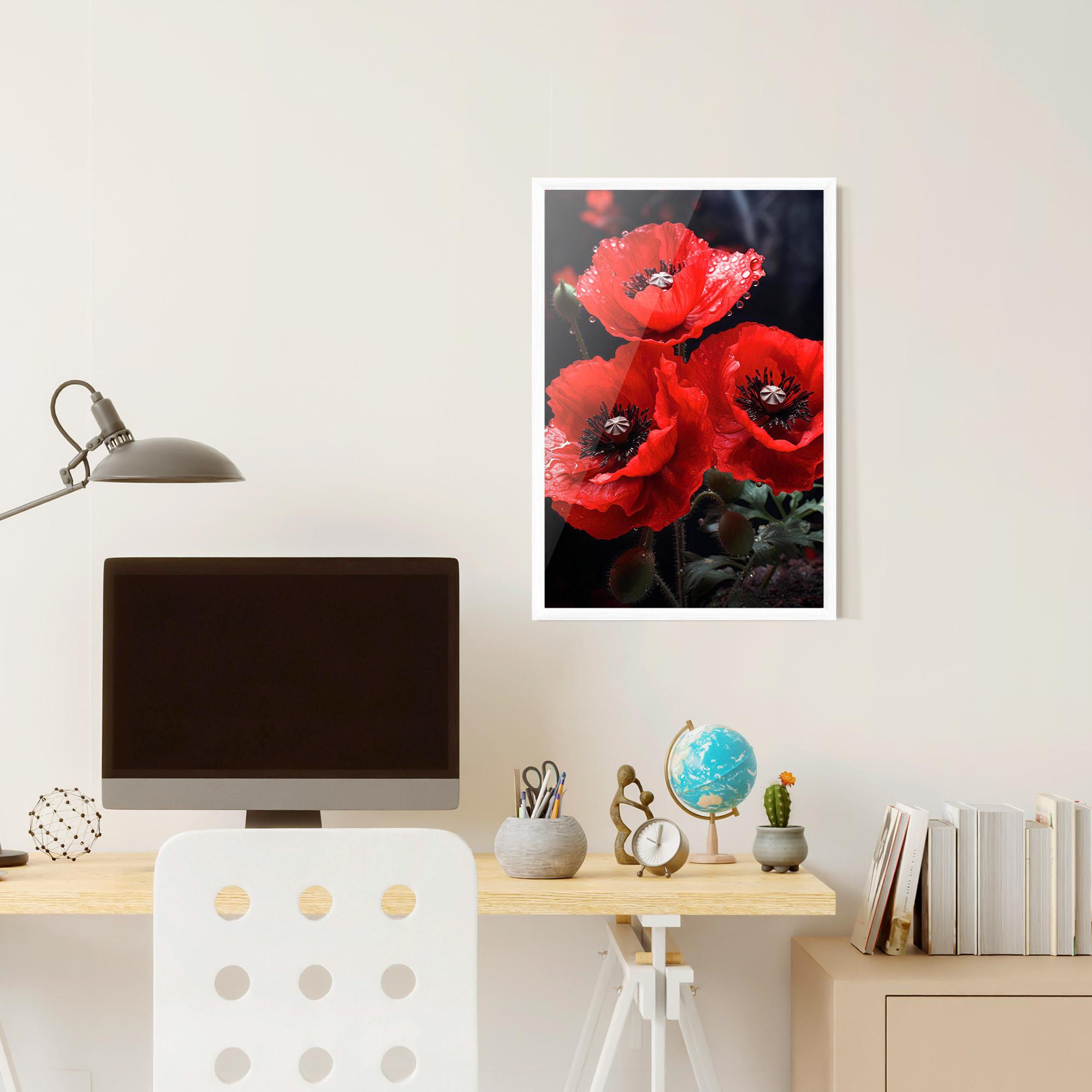Keretezett Poszter Red Poppy mockup 6