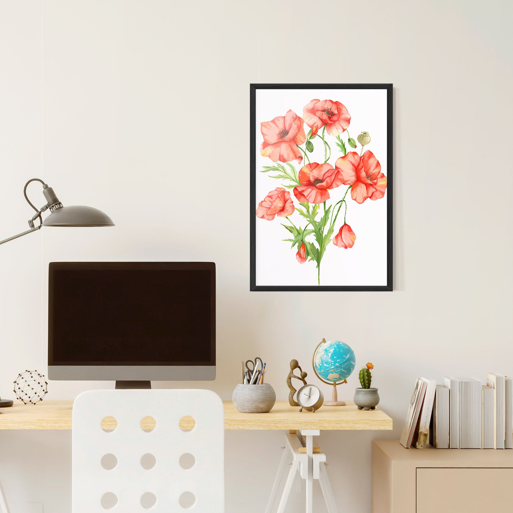 Red Pastel Poppy mockup 6