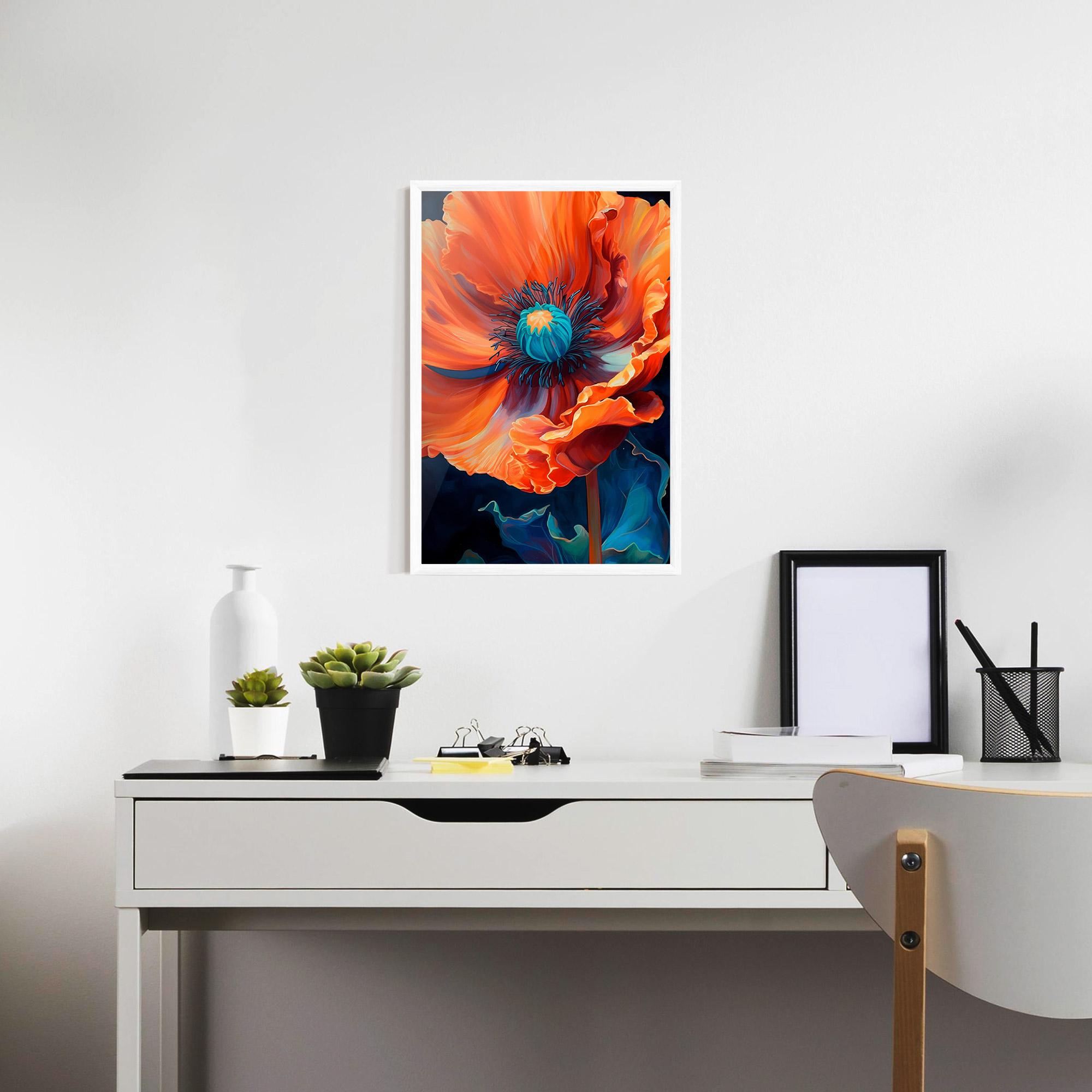Keretezett Poszter Orange Blue Poppy mockup 7