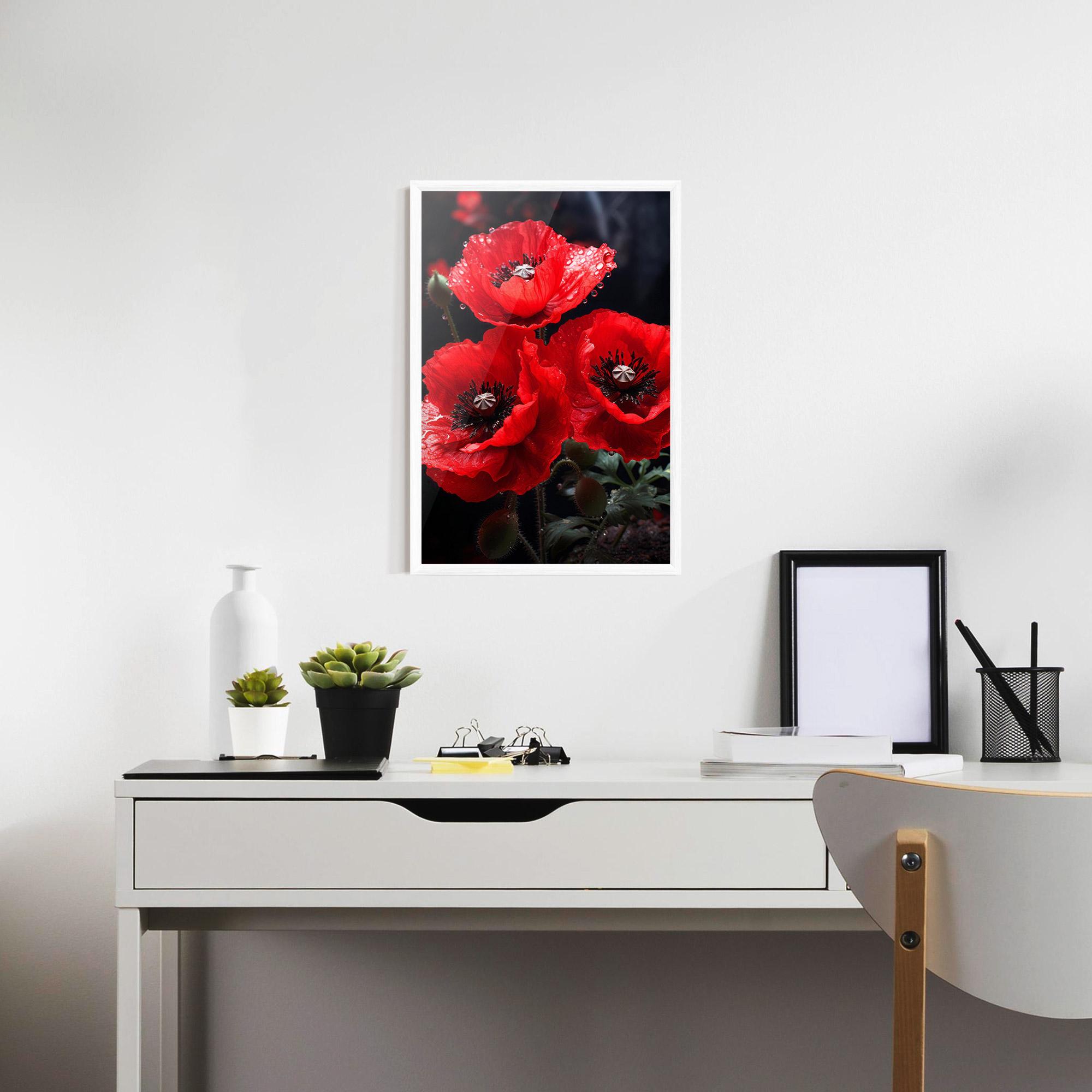 Keretezett Poszter Red Poppy mockup 7