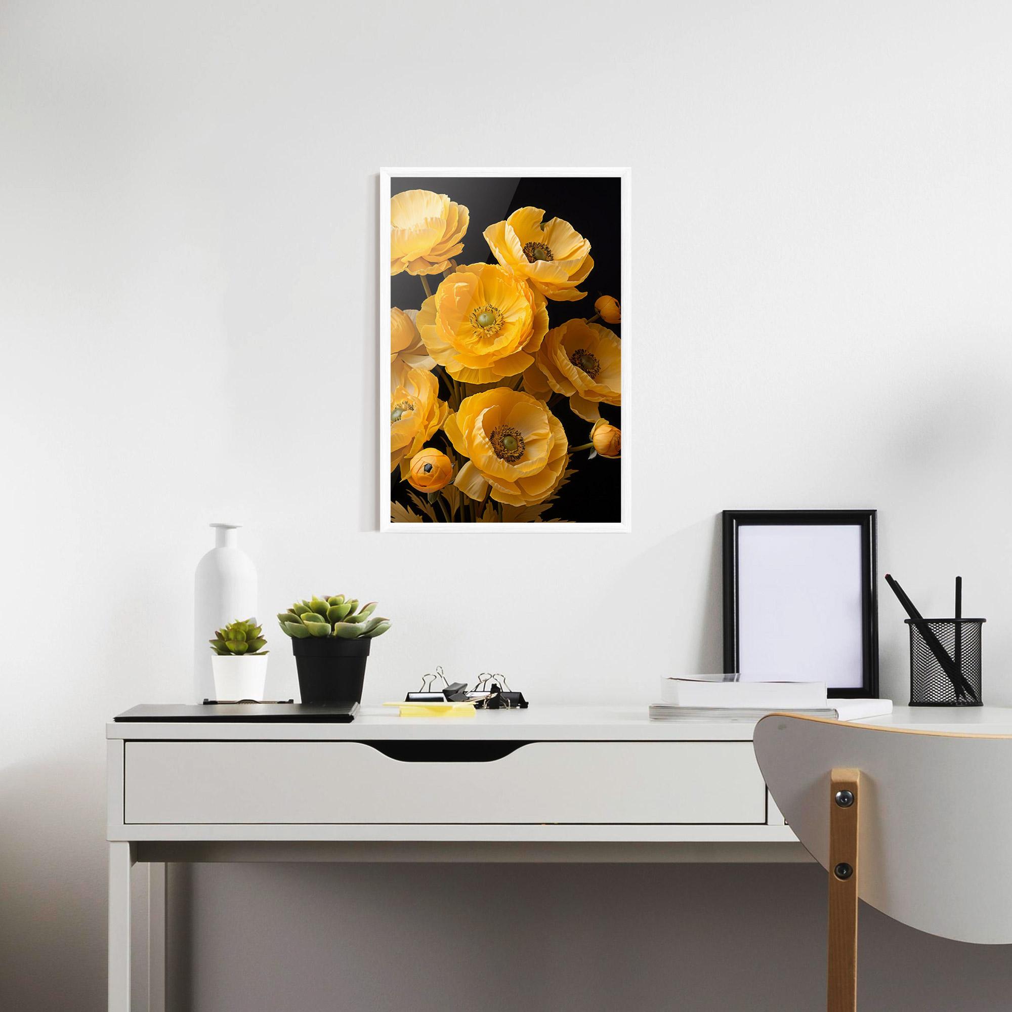 Keretezett Poszter Yellow Poppy mockup 7