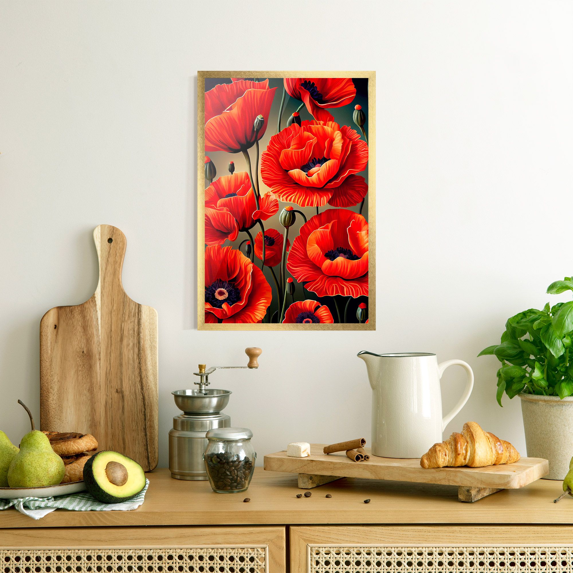 Pretty Poppy On Green mockup 8
