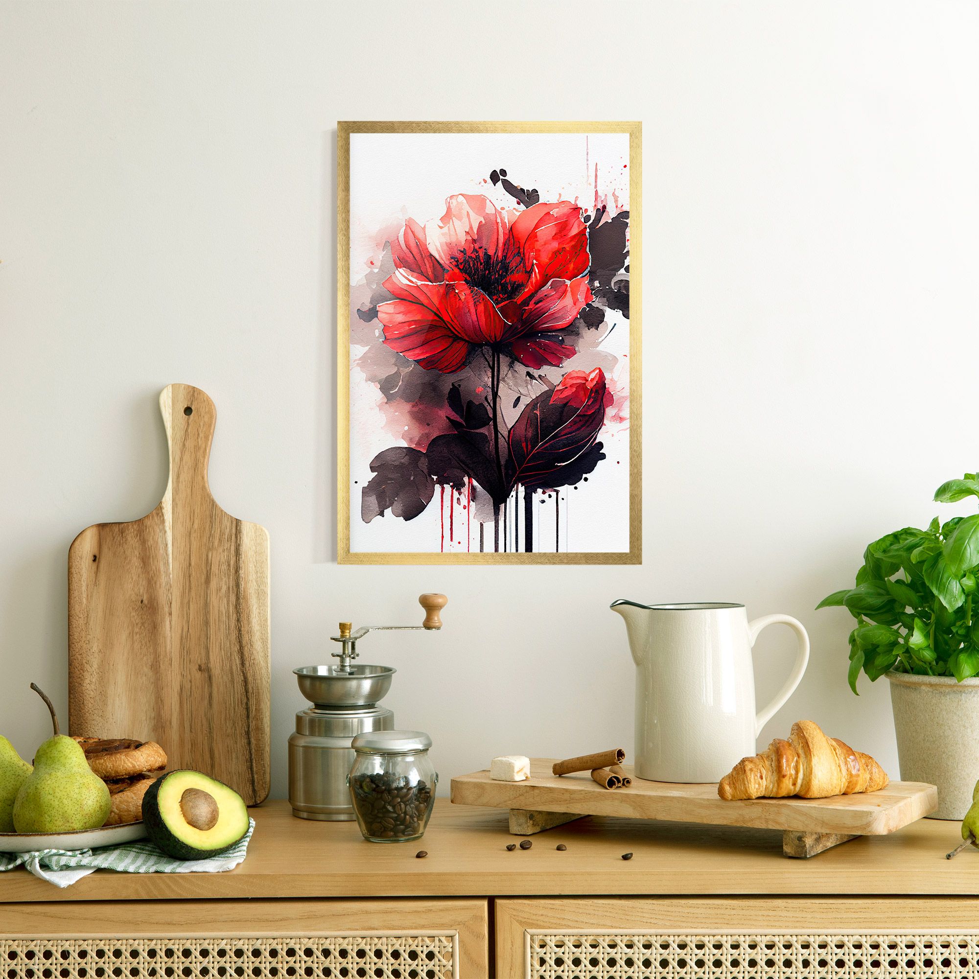 Watercolor Poppy mockup 8
