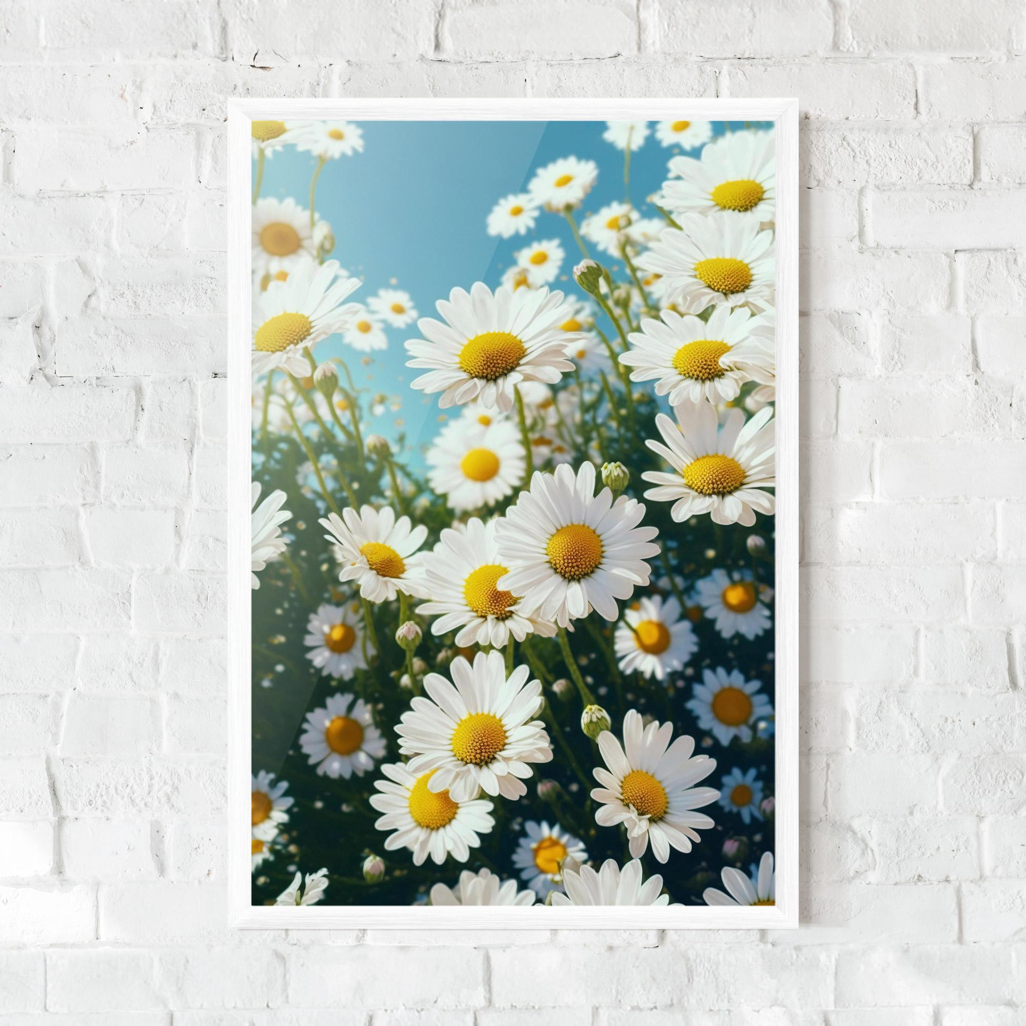 Keretezett Poszter Daisy Field View mockup 0