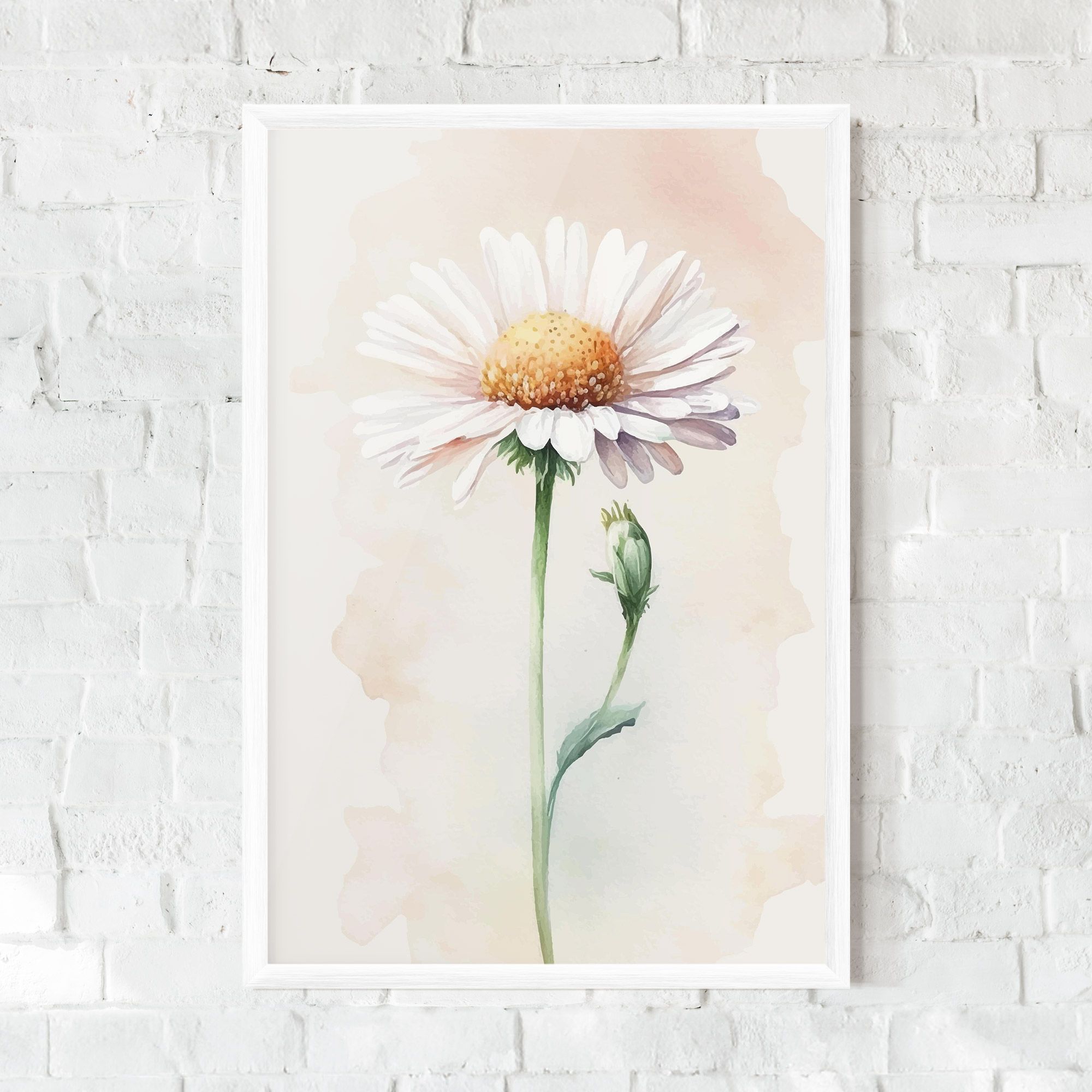 Watercolor Daisy mockup 0
