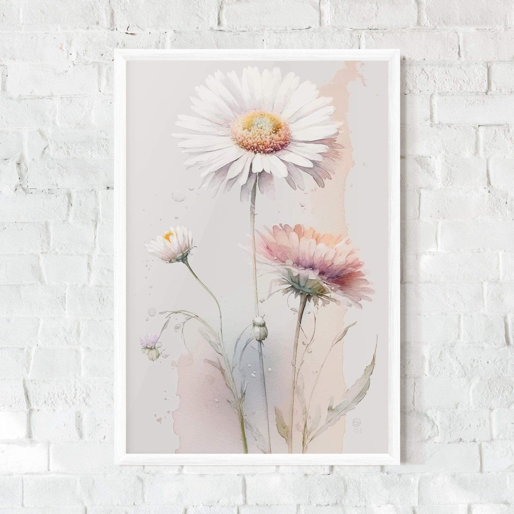 White Painted Daisy mockup 0