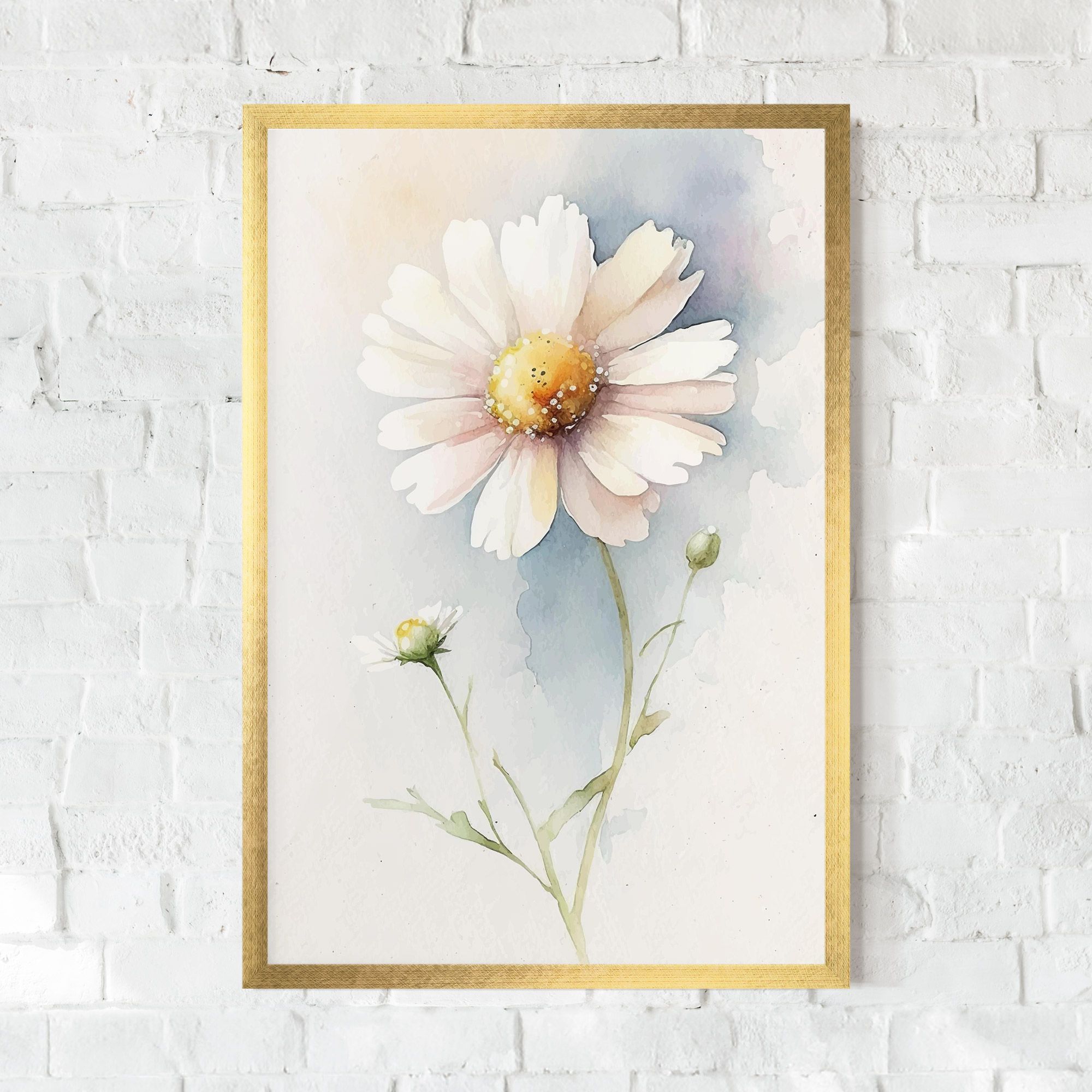 Painted White Daisy mockup 0