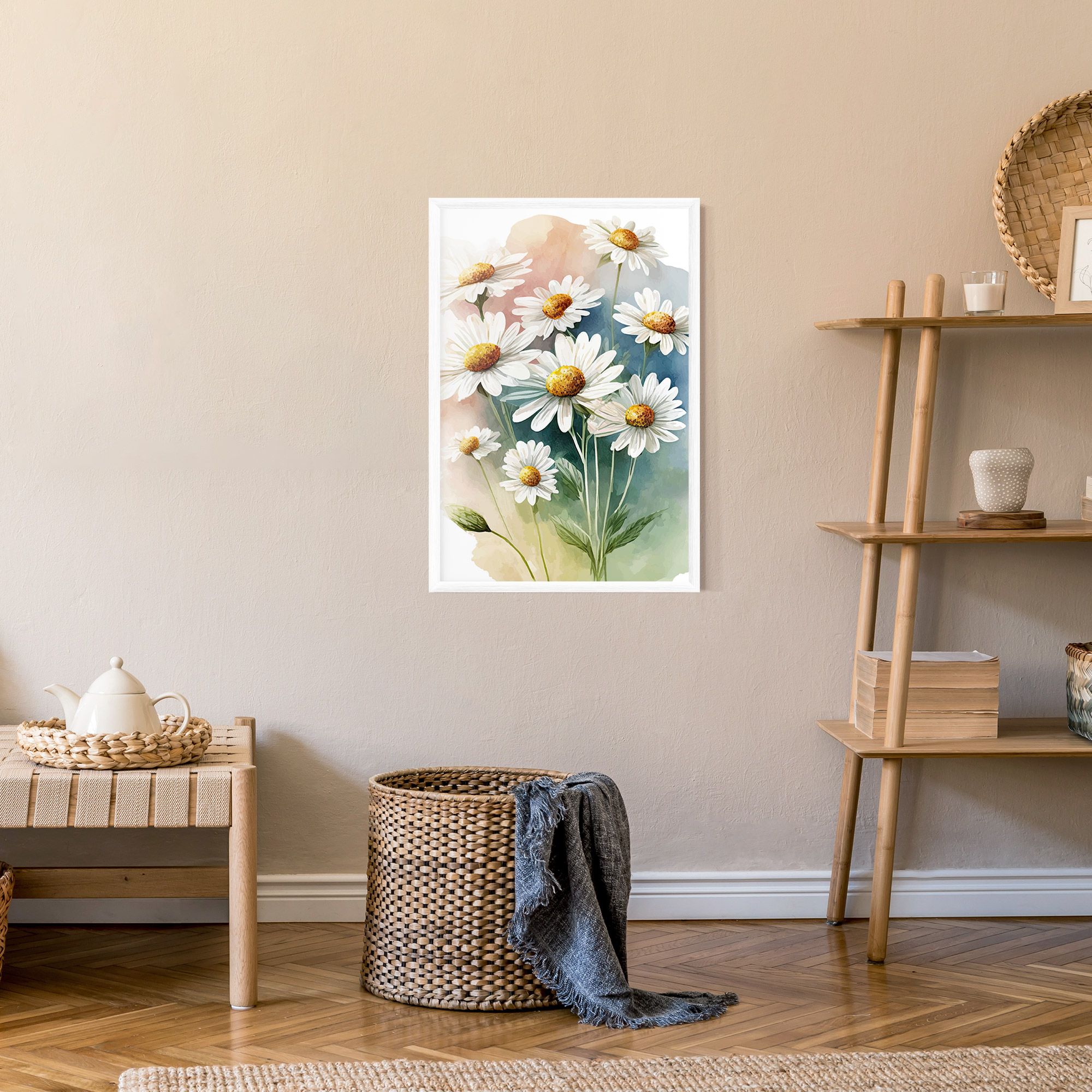 White Daisy Art mockup 9