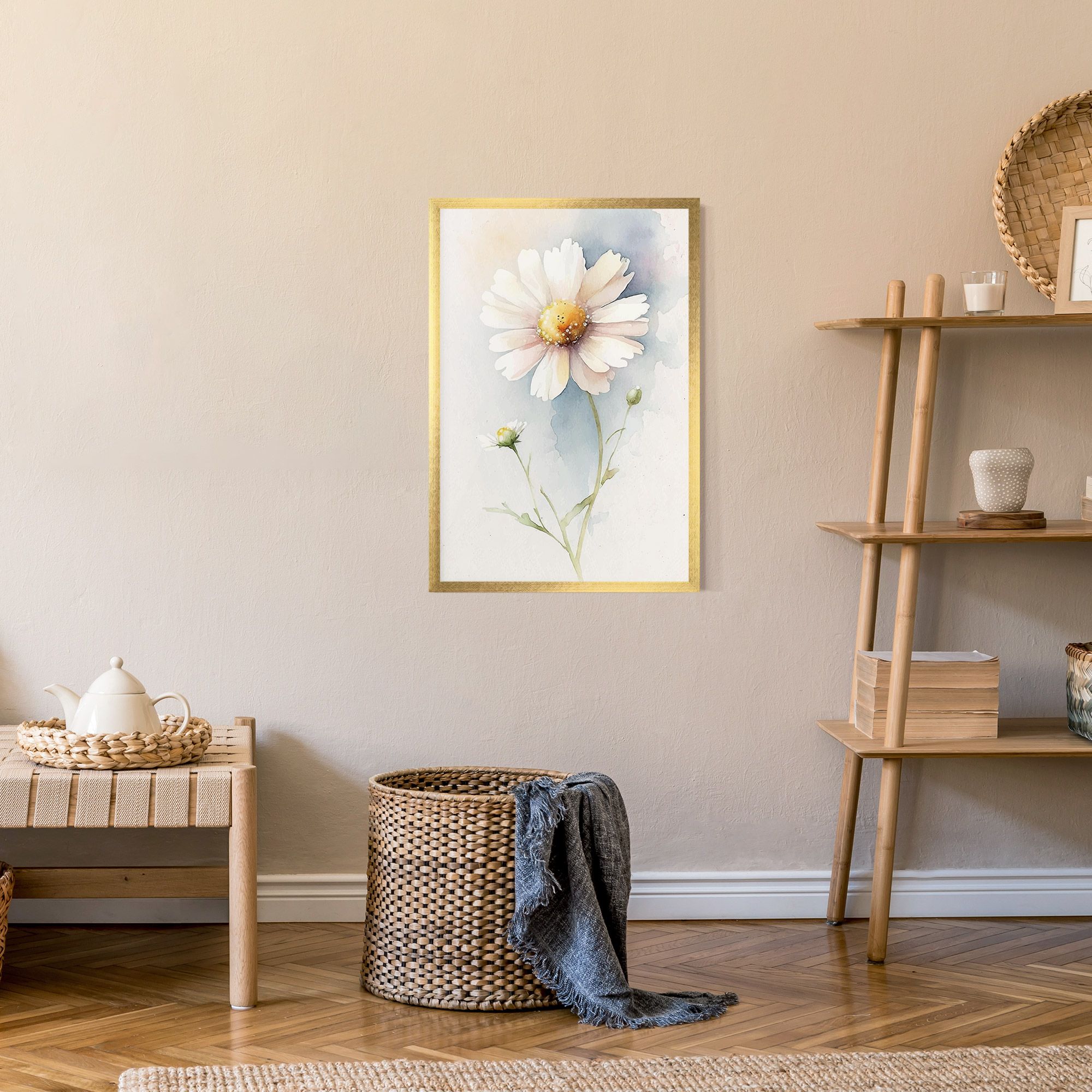 Painted White Daisy mockup 9