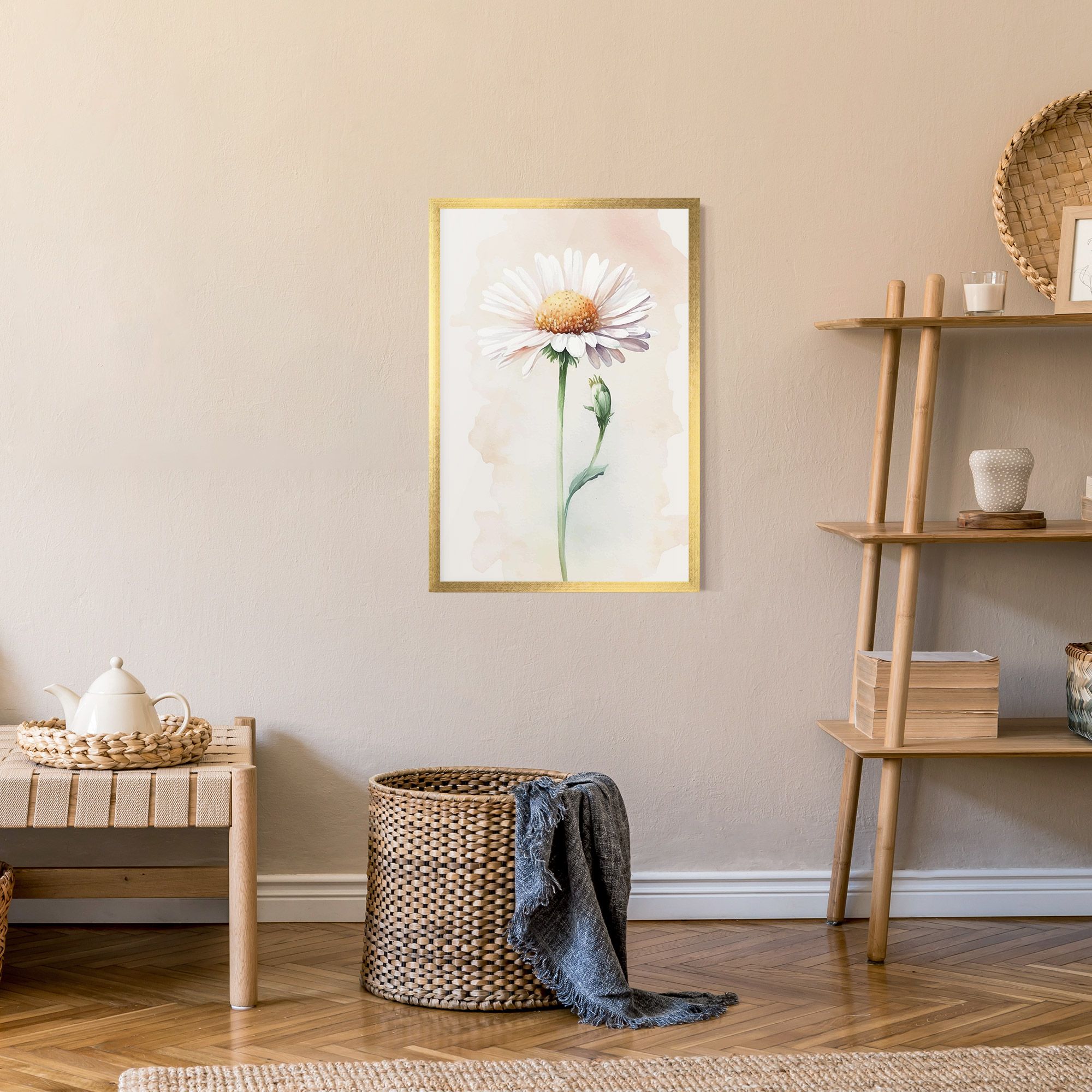 Watercolor Daisy mockup 9