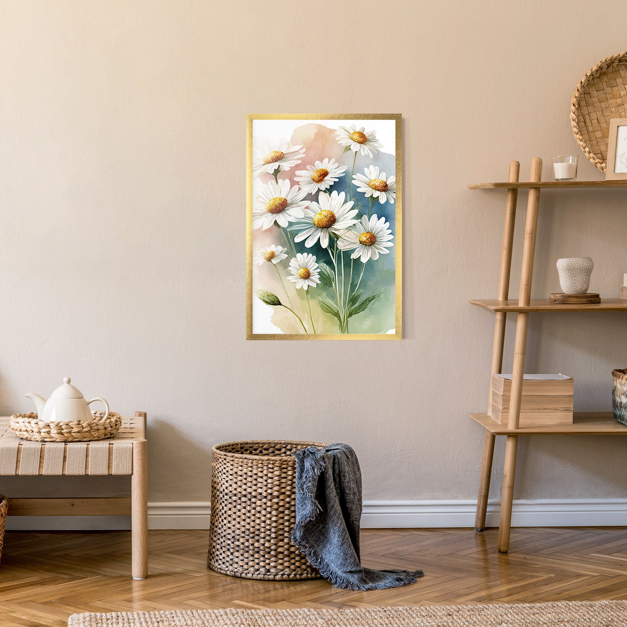 White Daisy Art mockup 9
