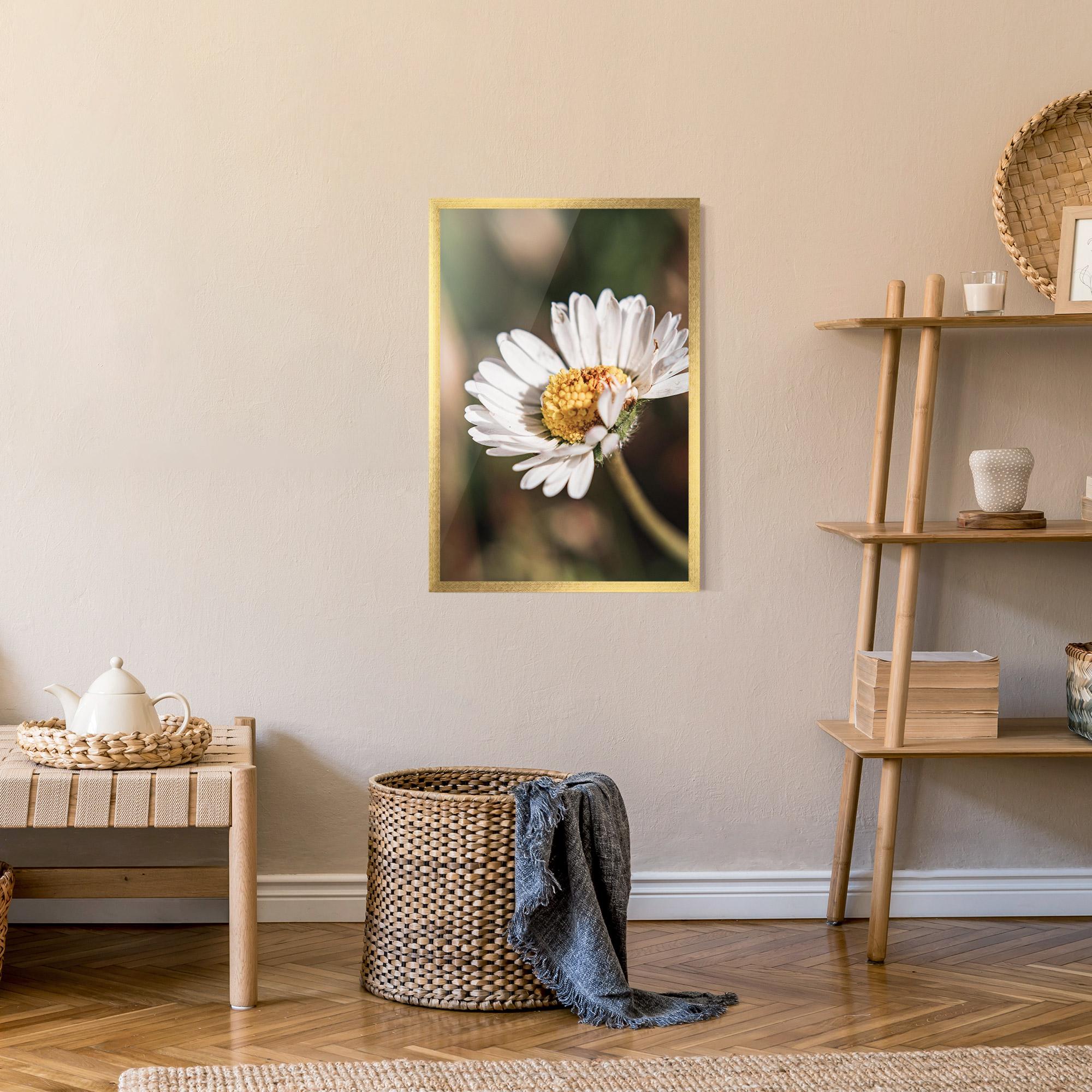 Keretezett Poszter Yellow Pastel Daisy mockup 9