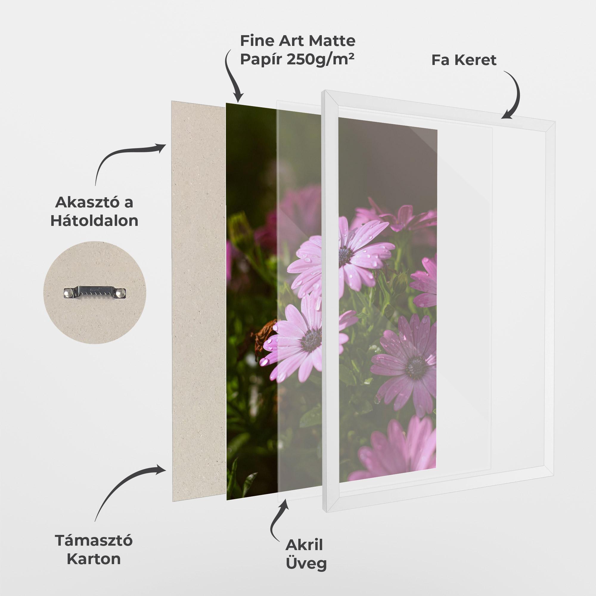 Keretezett Poszter Purple Daisy mockup 1