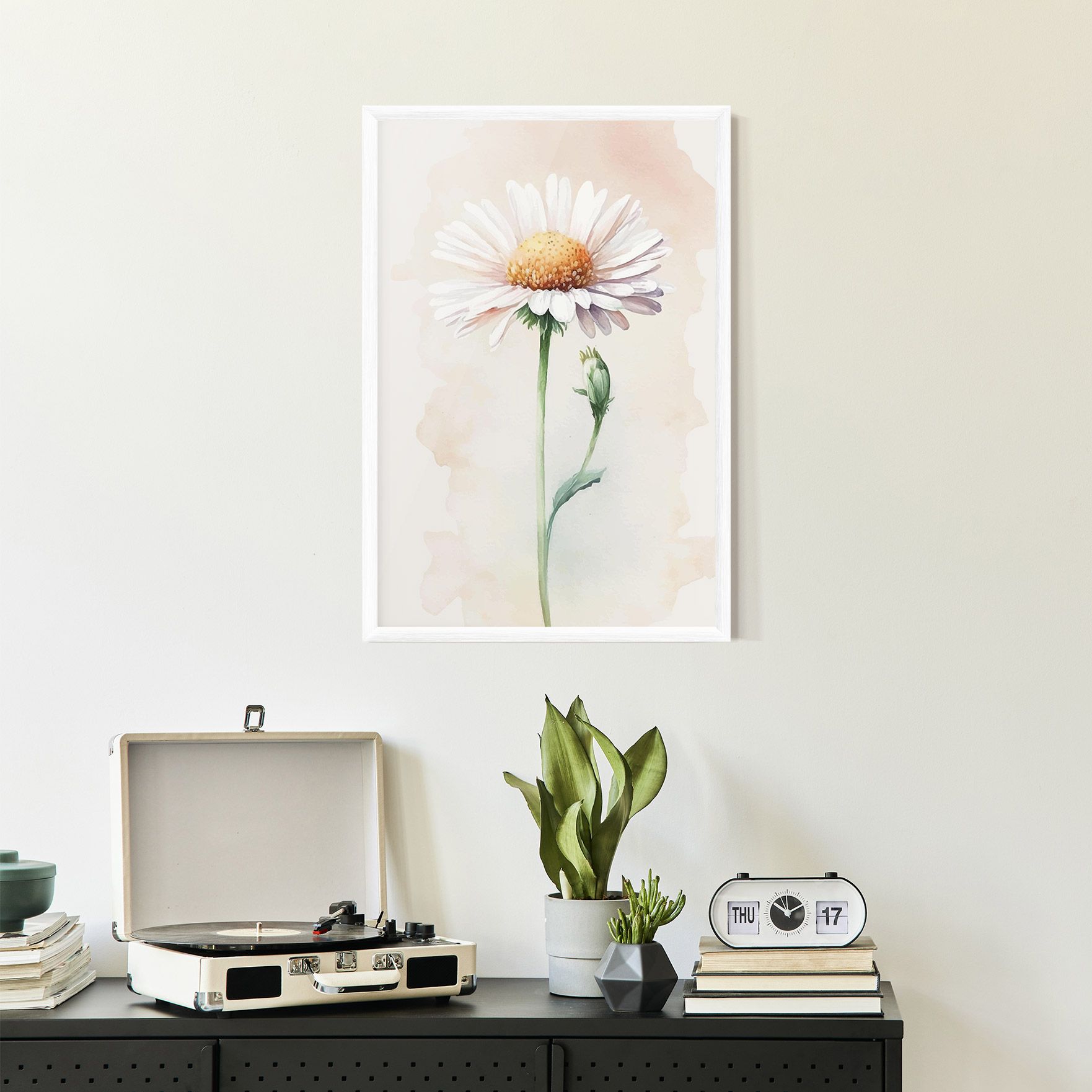 Watercolor Daisy mockup 2