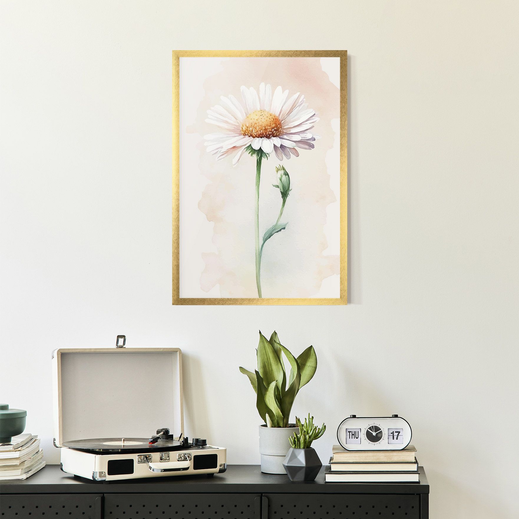 Watercolor Daisy mockup 2