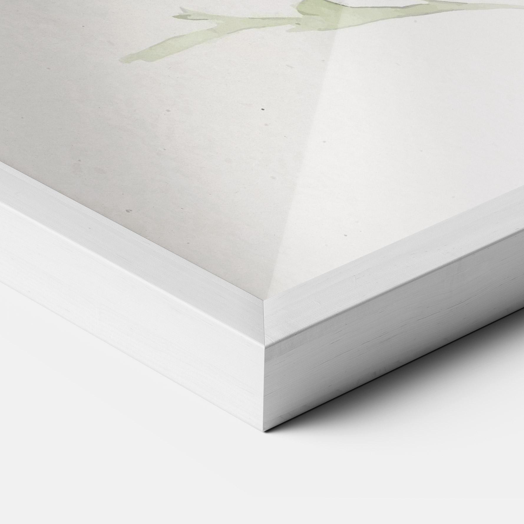 Keretezett Poszter Painted White Daisy mockup 3